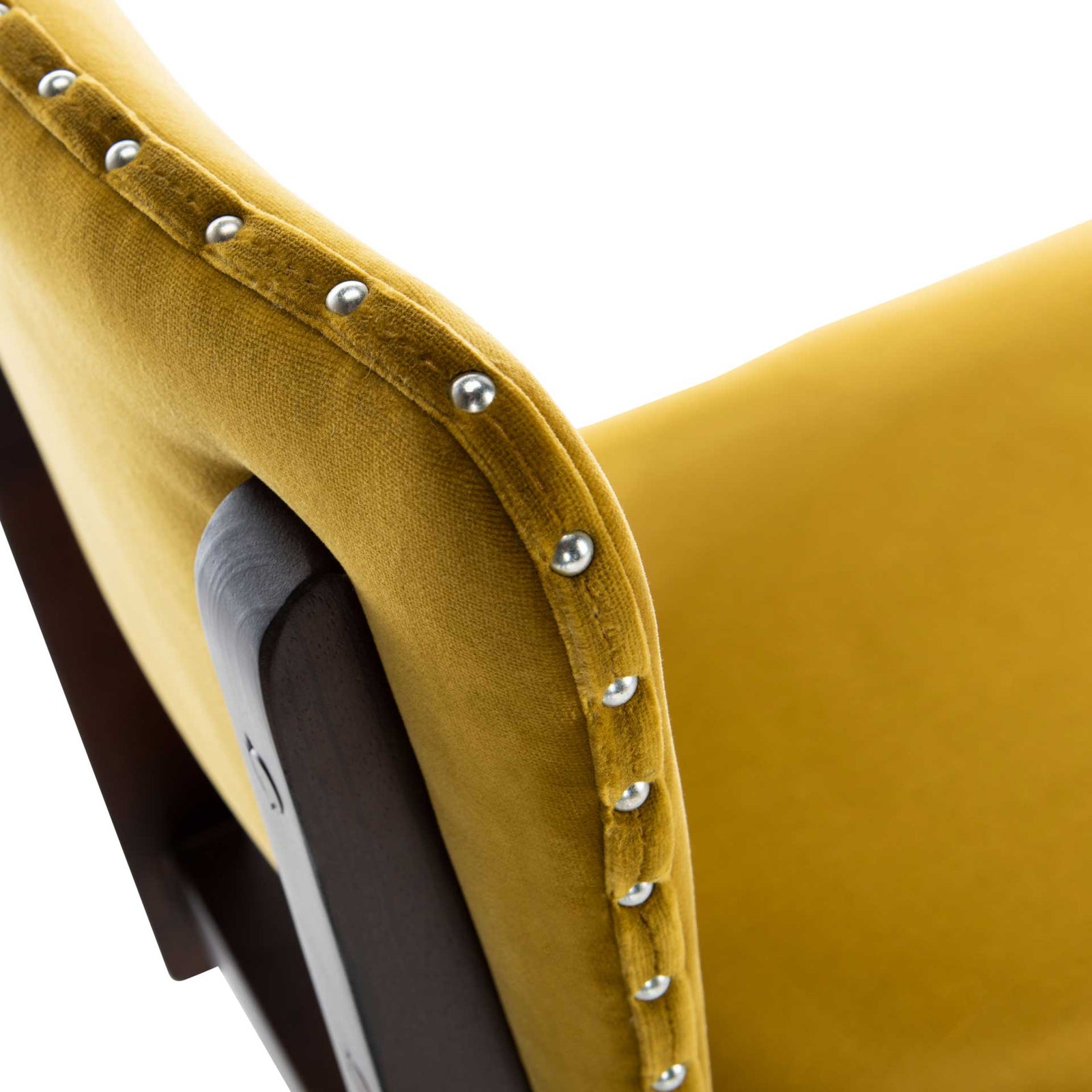 August Dining Chair Gold/Dark Walnut (Set of 2)