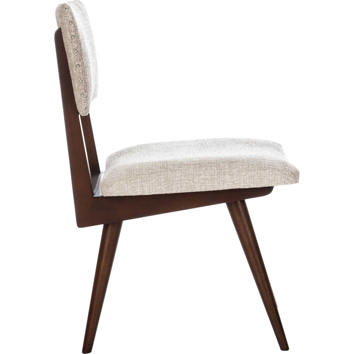 August Dining Chair Taupe/Dark Walnut (Set of 2)