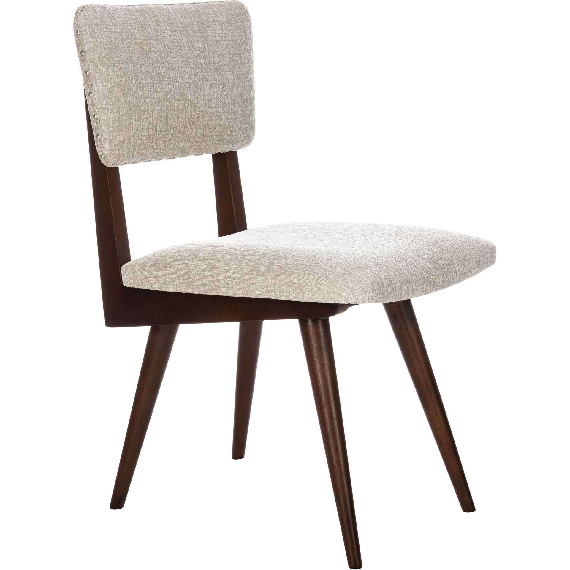 August Dining Chair Taupe/Dark Walnut (Set of 2)