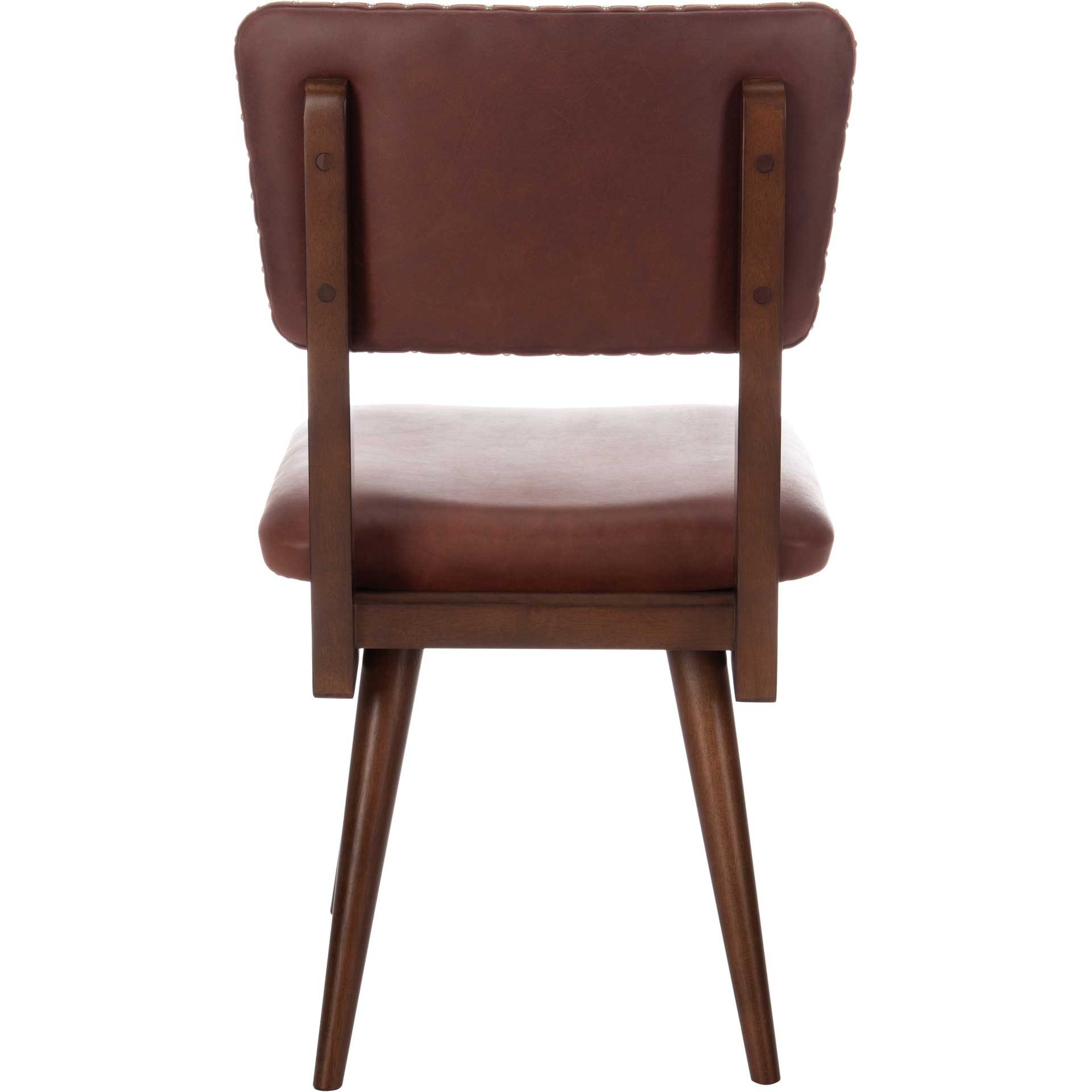 August Dining Chair Oxblood/Dark Walnut (Set of 2)