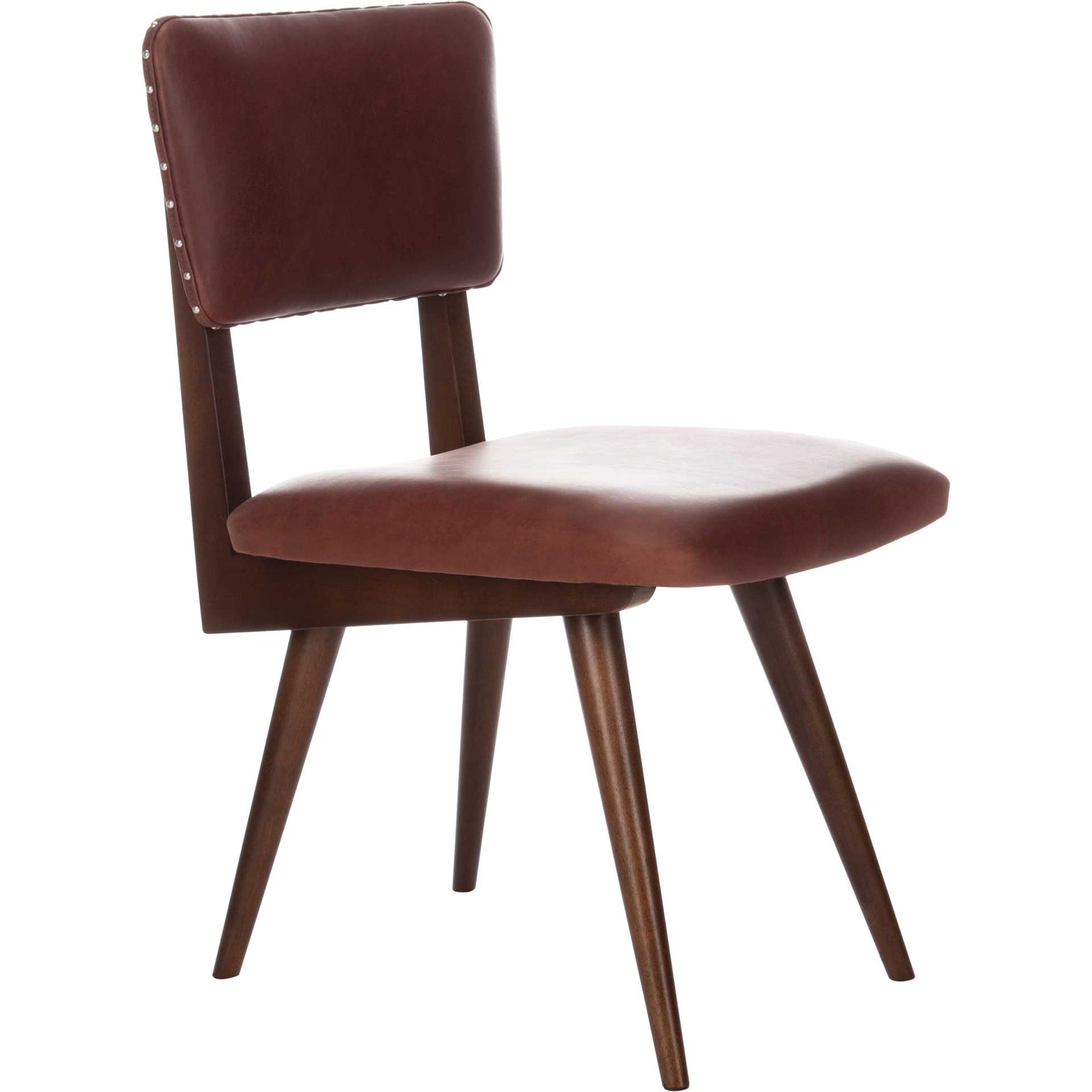 August Dining Chair Oxblood/Dark Walnut (Set of 2)