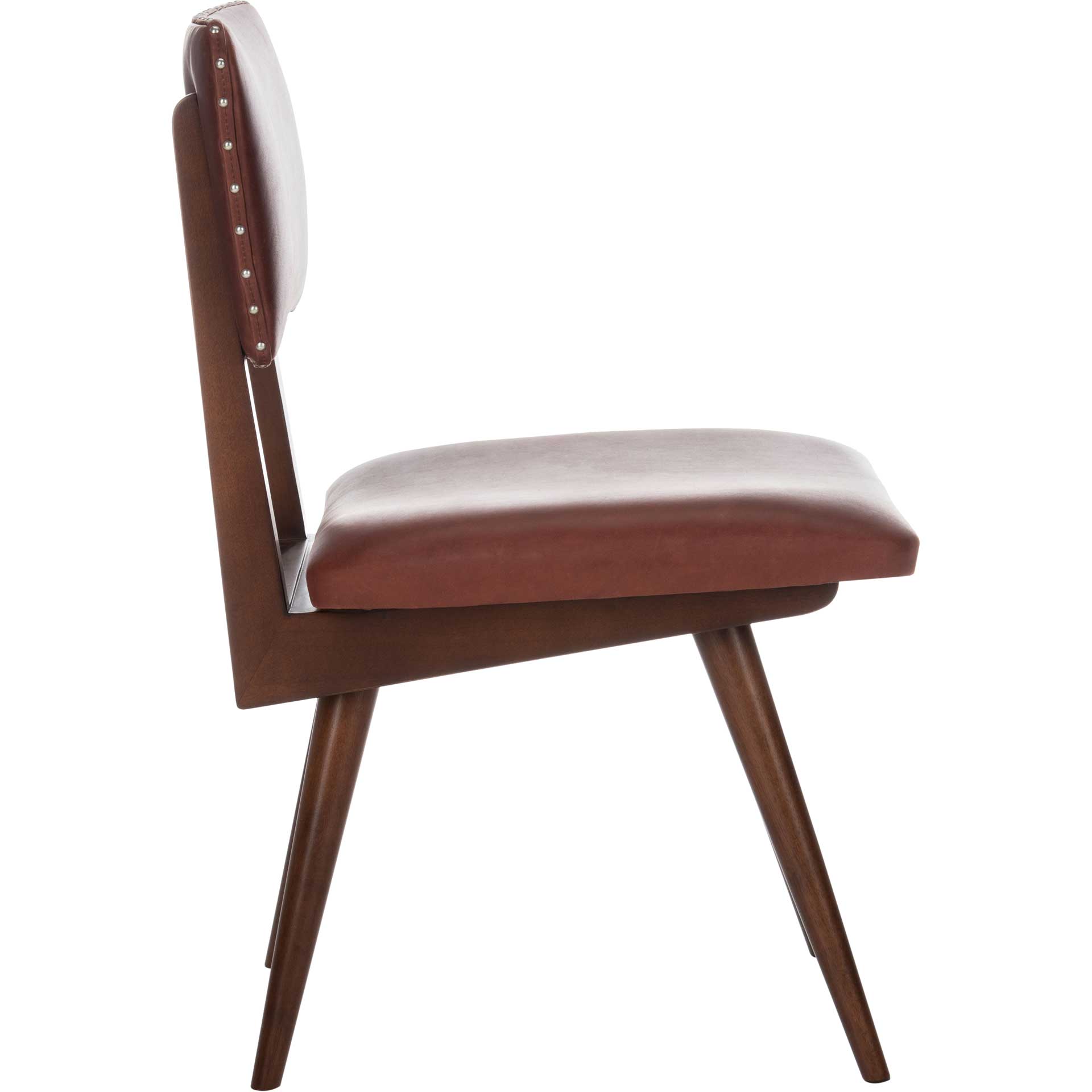 August Dining Chair Oxblood/Dark Walnut (Set of 2)