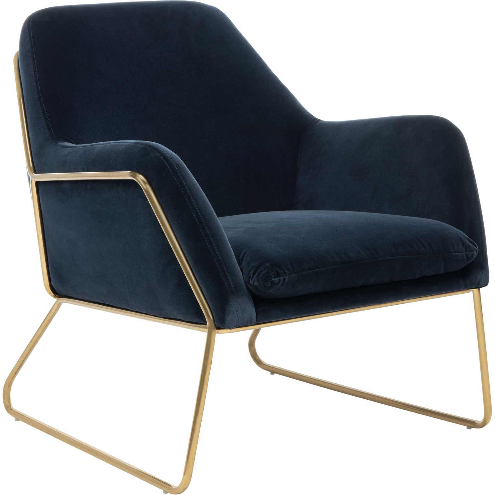 Millard Metal Frame Accent Chair Navy