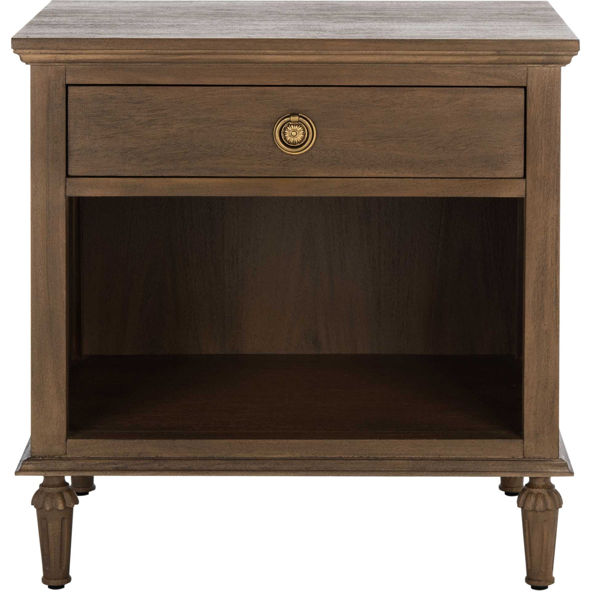 Lila 1 Drawer Wood Nightstand Brown