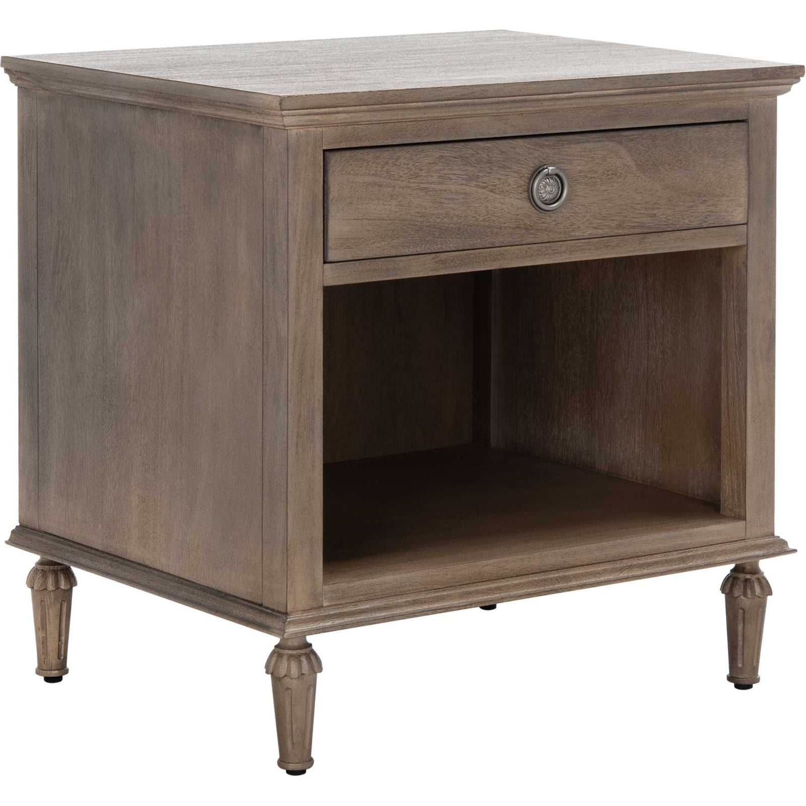 Lila 1 Drawer Wood Nightstand Light Brown