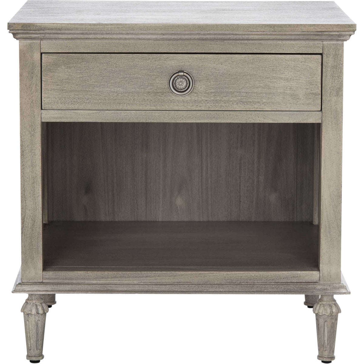 Lila 1 Drawer Wood Nightstand Light Gray