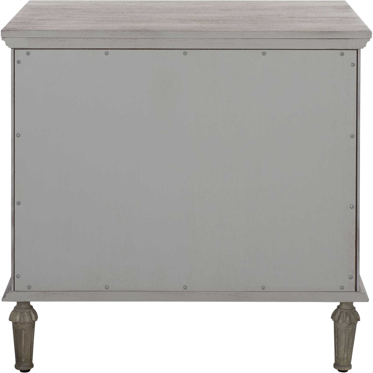 Lila 3 Drawer Wood Nightstand Light Gray