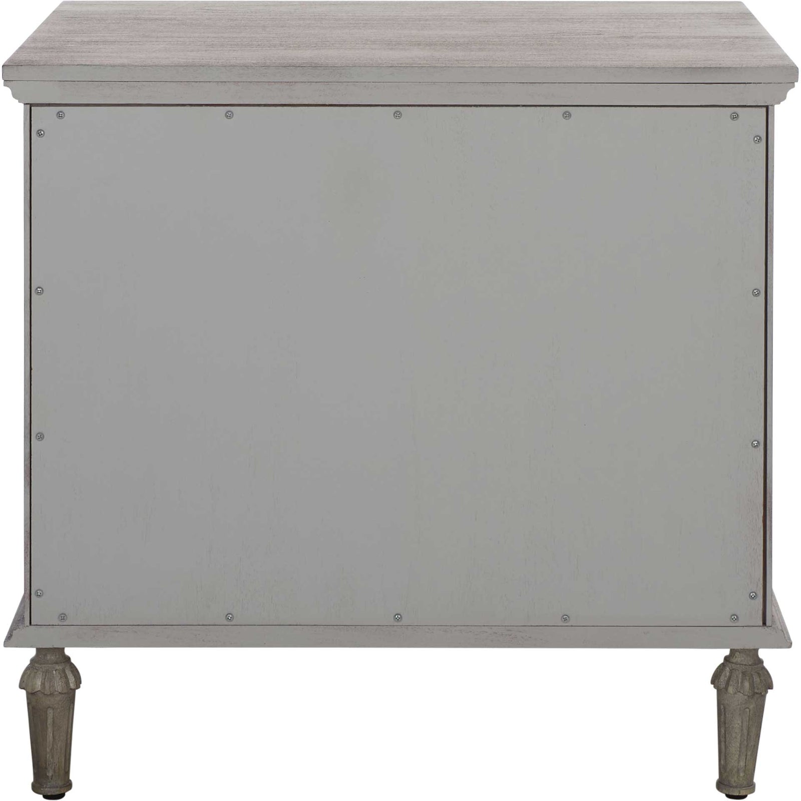 Lila 3 Drawer Wood Nightstand Light Gray