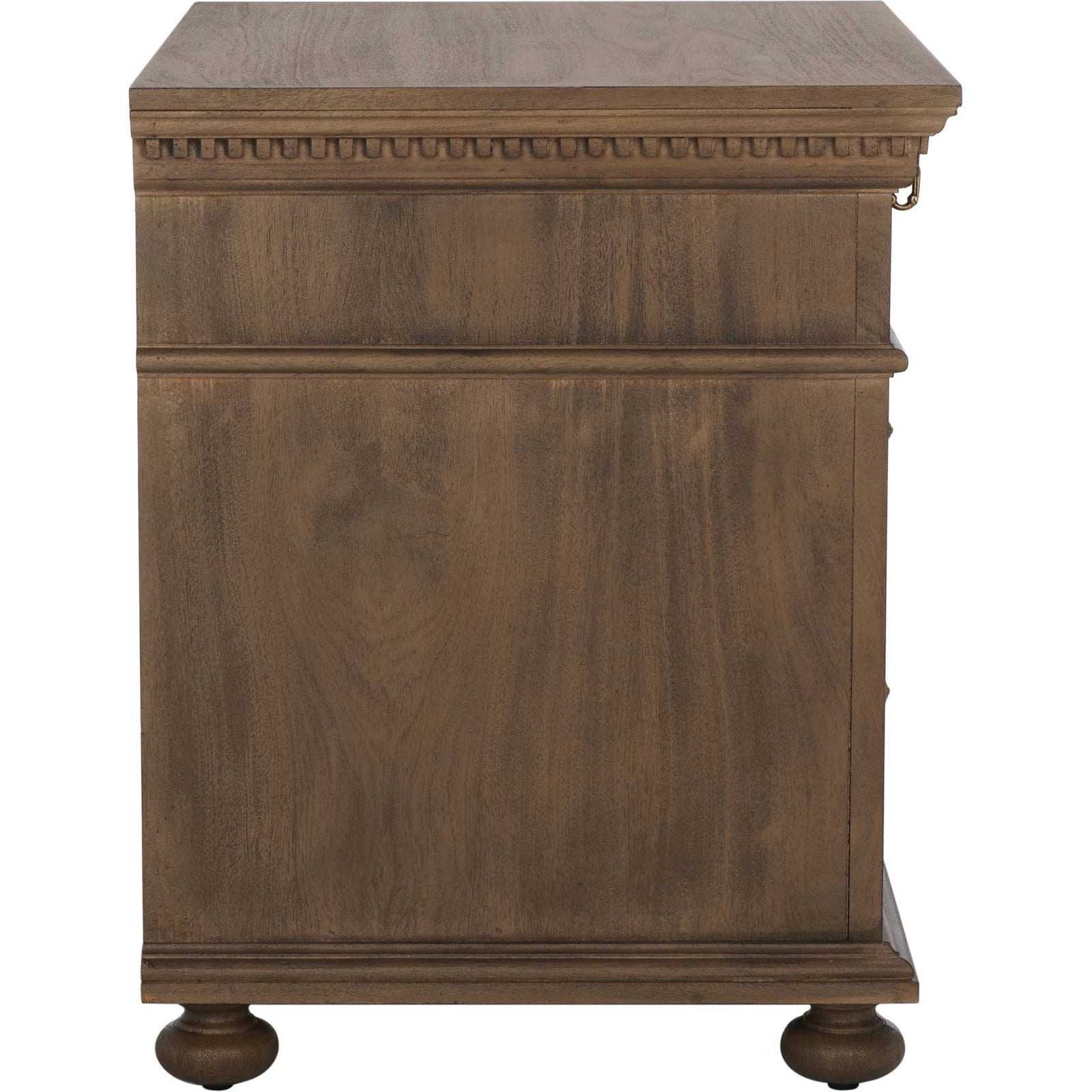 Alanis 3 Drawer Wood Nightstand Brown