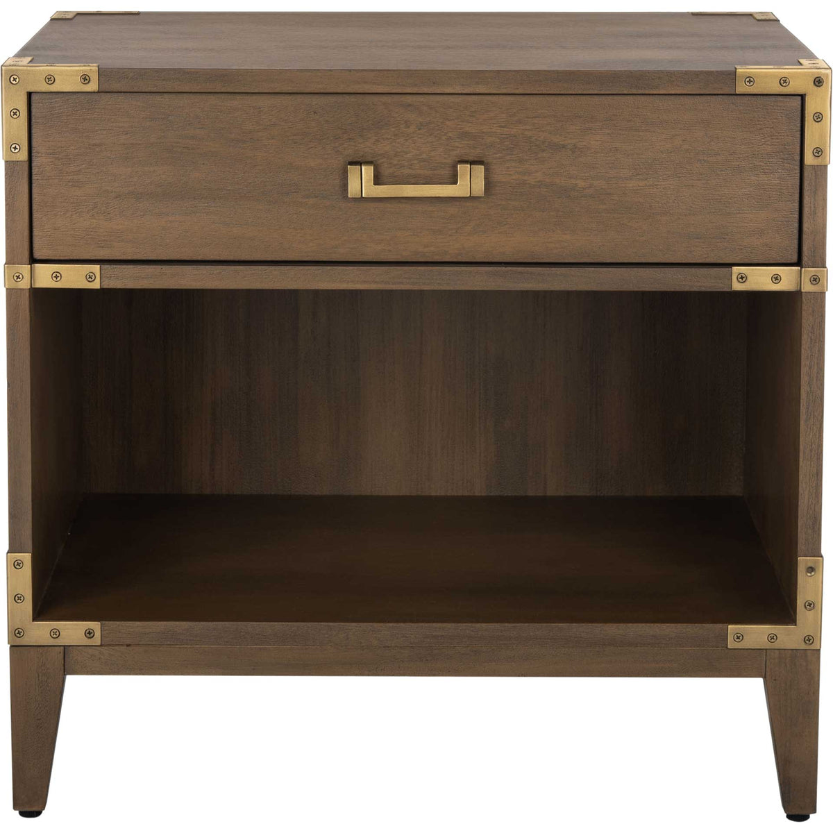 Nico 1 Drawer Wood Nightstand Brown