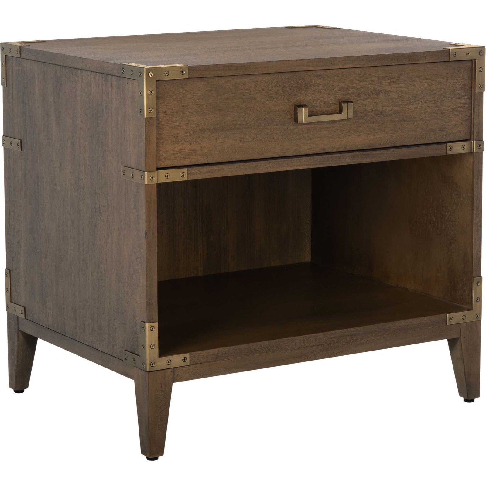 Nico 1 Drawer Wood Nightstand Brown
