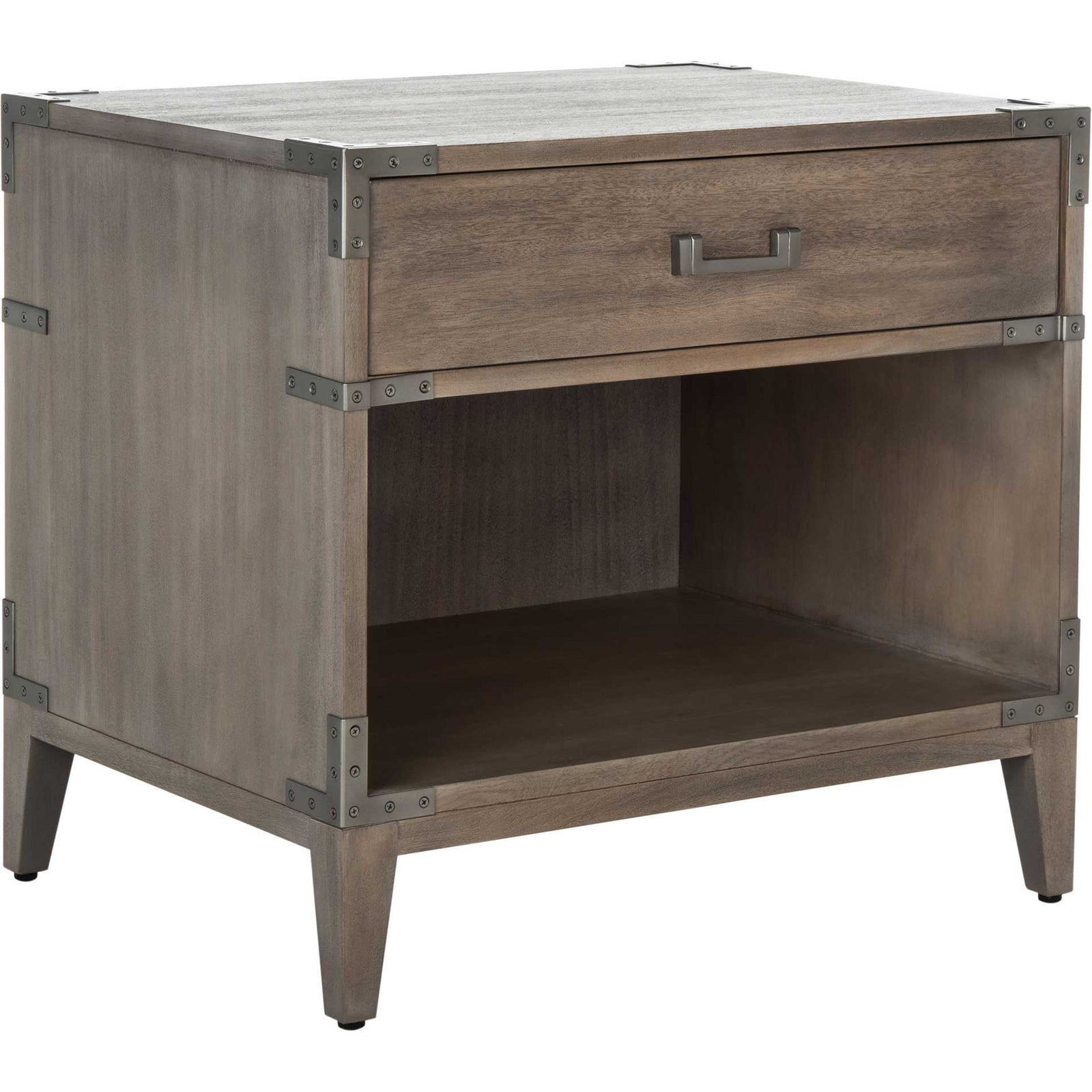 Nico 1 Drawer Wood Nightstand Light Brown