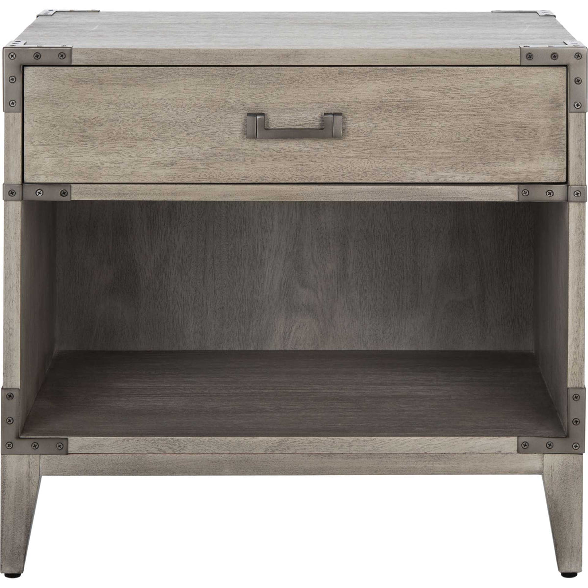 Nico 1 Drawer Wood Nightstand Light Gray