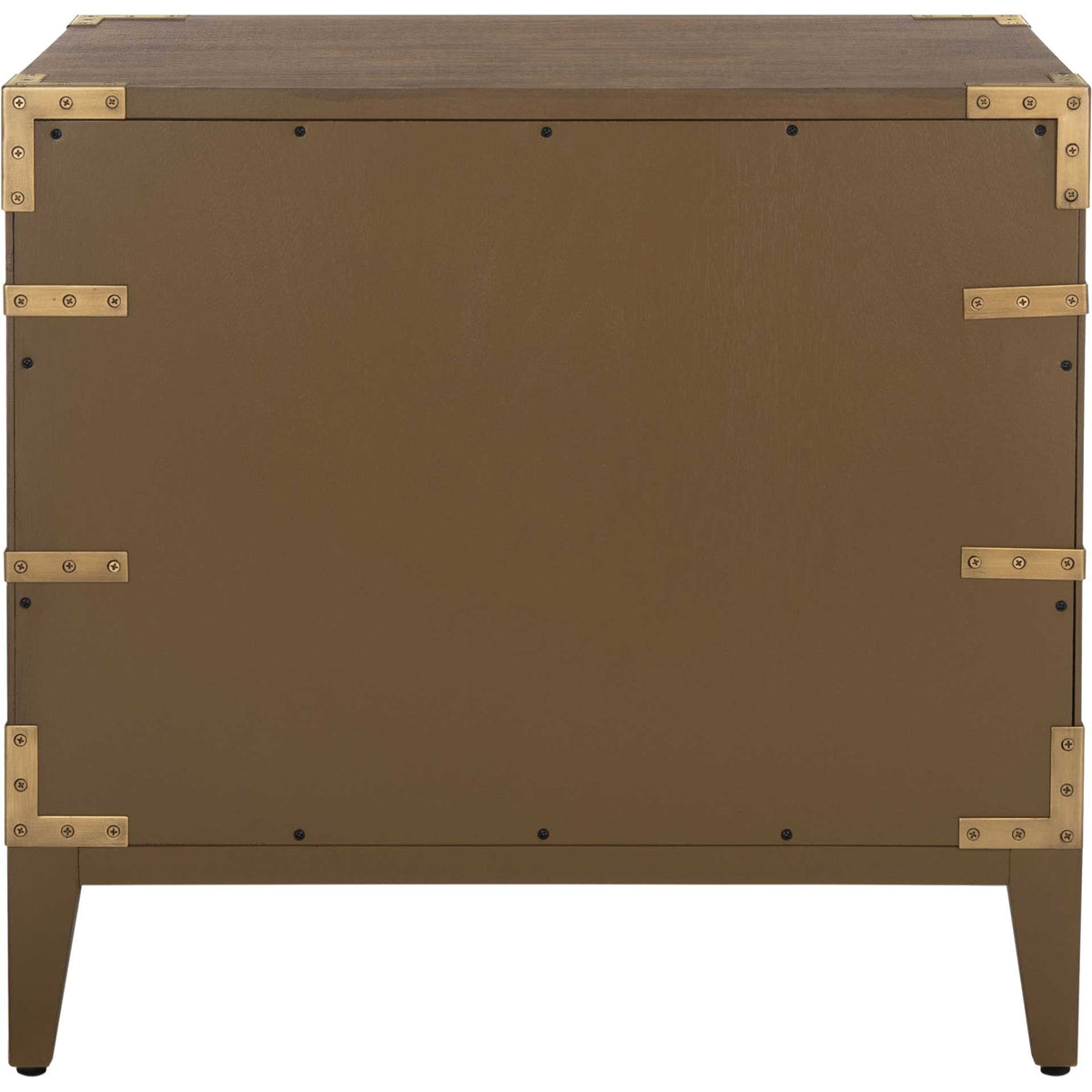 Nico 3 Drawer Wood Nightstand Brown