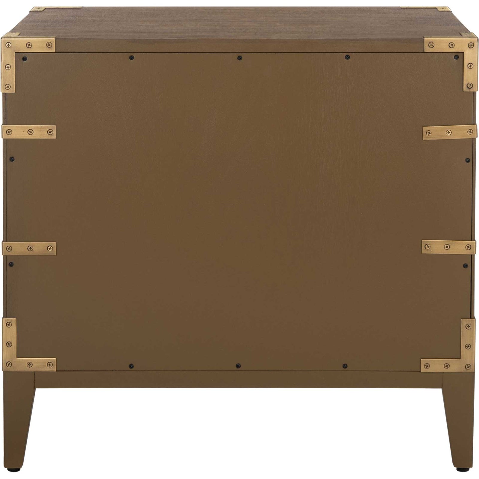 Nico 3 Drawer Wood Nightstand Brown