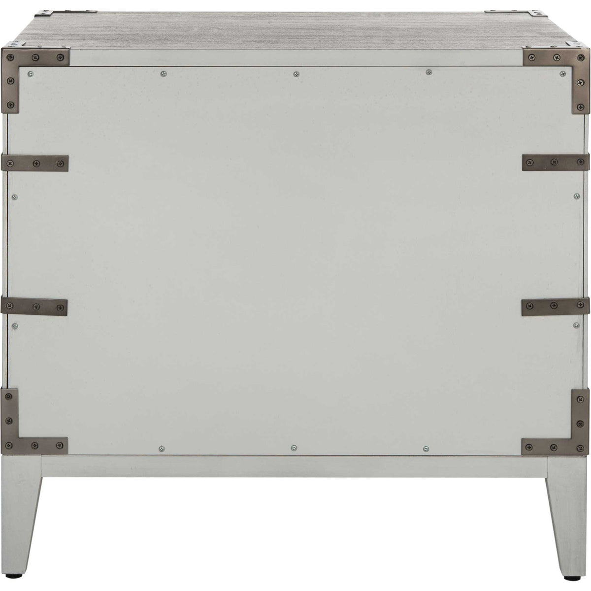 Nico 3 Drawer Wood Nightstand Light Gray