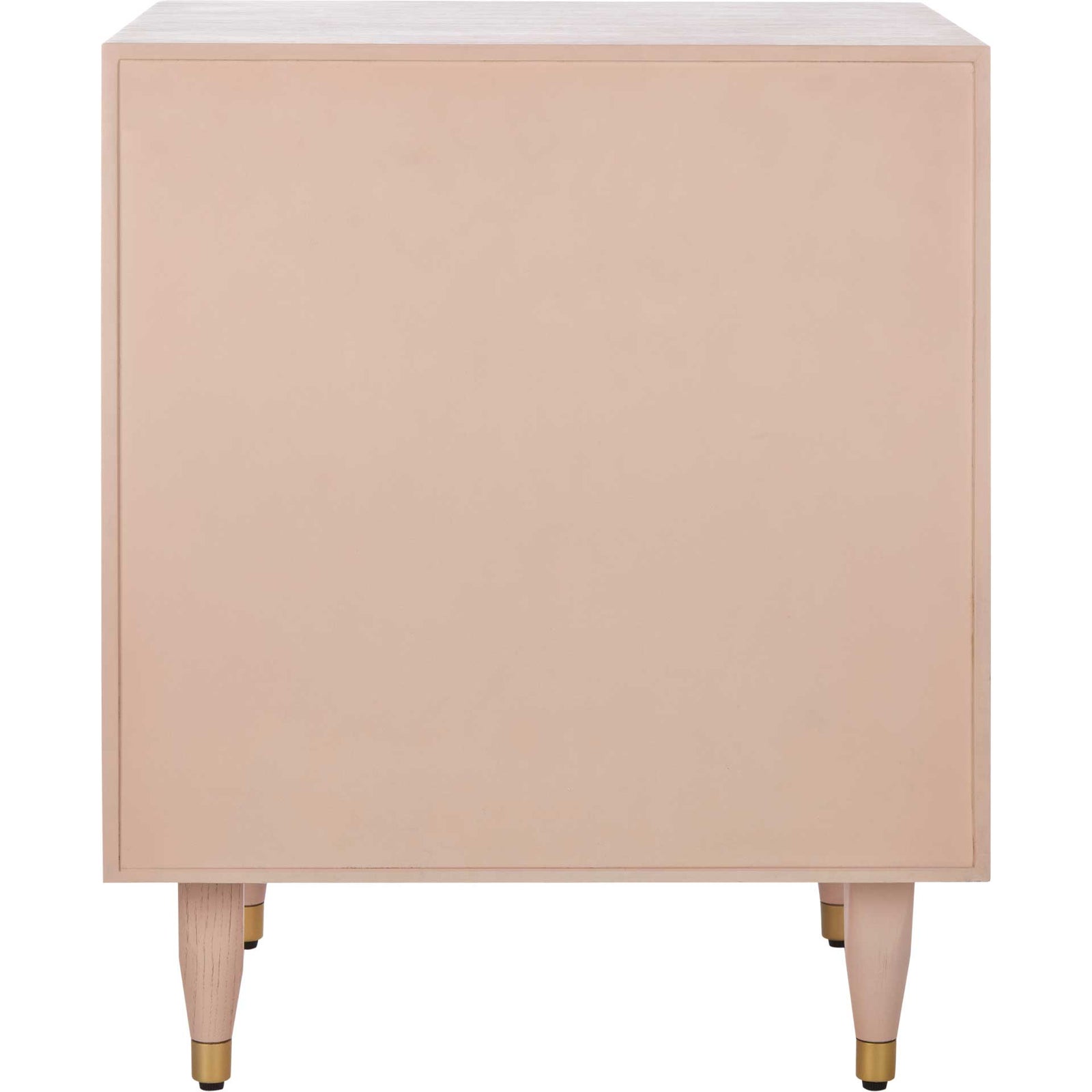 Brett Antique Gold Wave Nightstand Pink/Gold