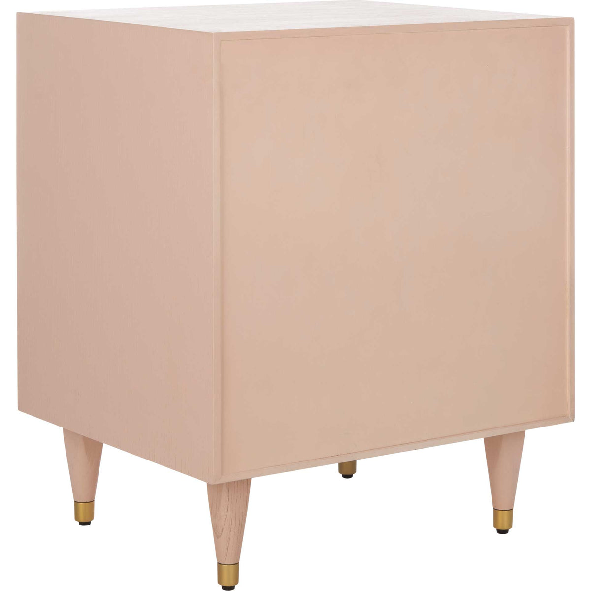 Brett Antique Gold Wave Nightstand Pink/Gold