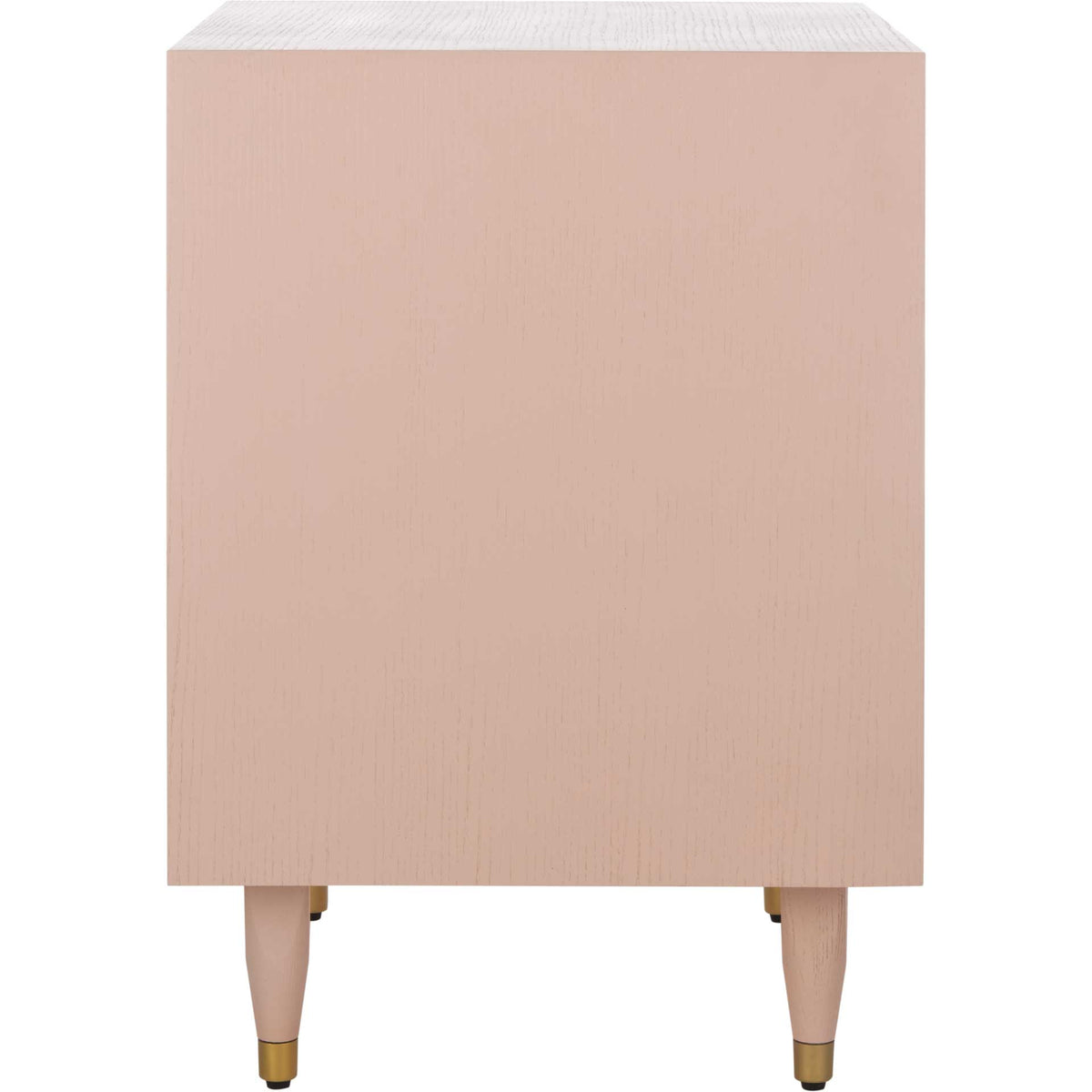 Brett Antique Gold Wave Nightstand Pink/Gold