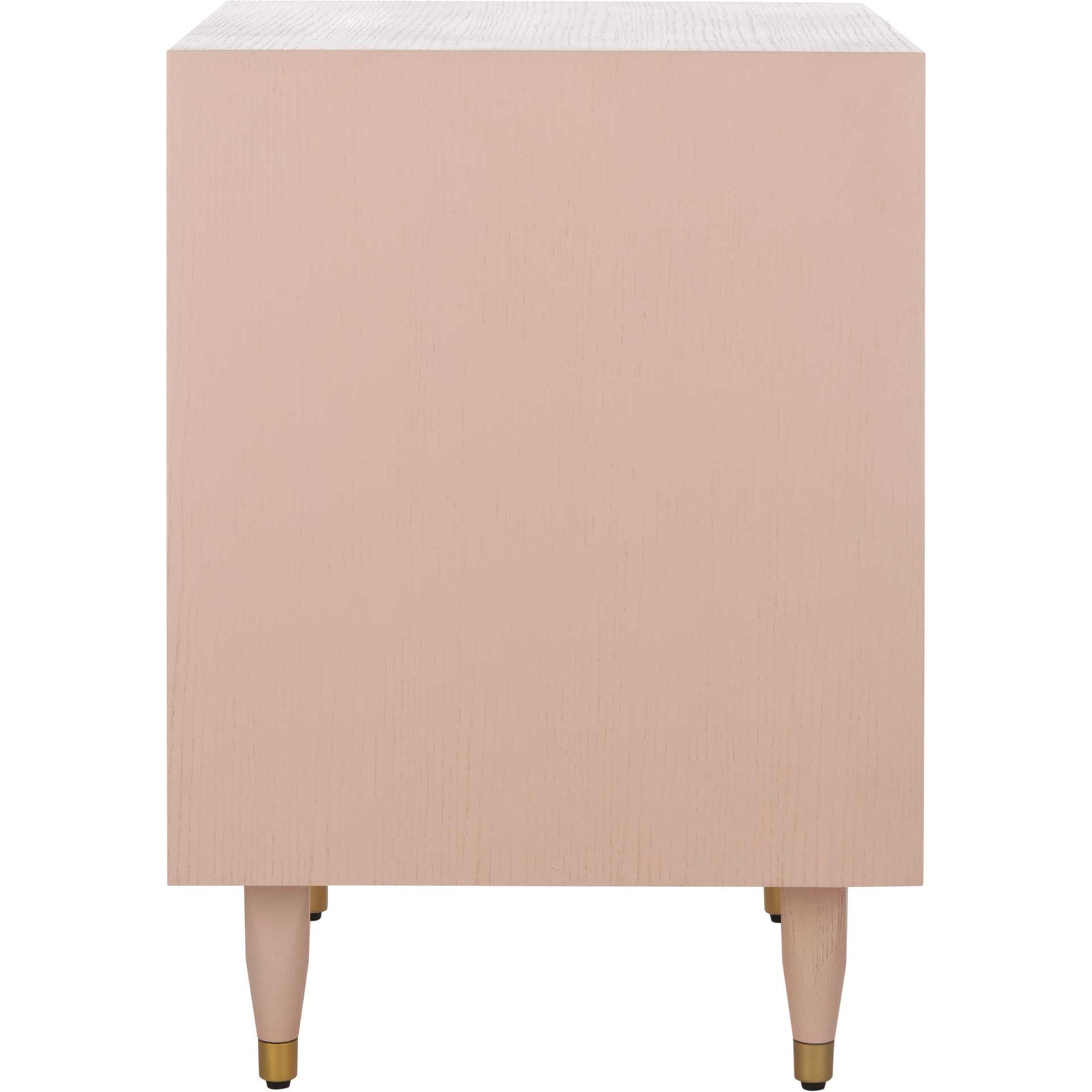 Brett Antique Gold Wave Nightstand Pink/Gold