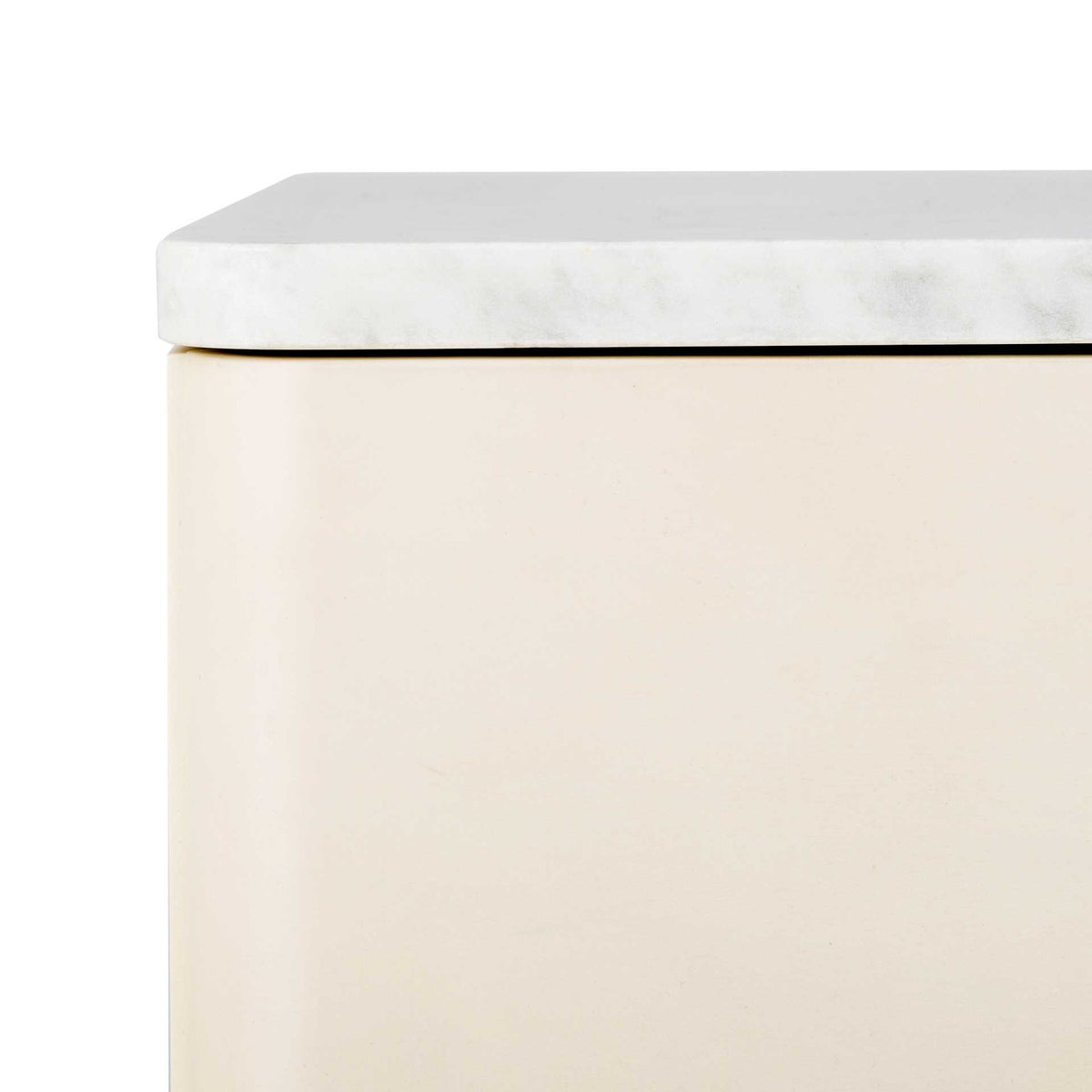 Chart 2 Drawer Nightstand White/Gold