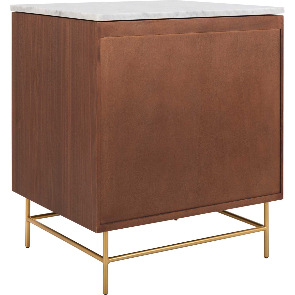 Chart 2 Drawer Nightstand Natural/Gold