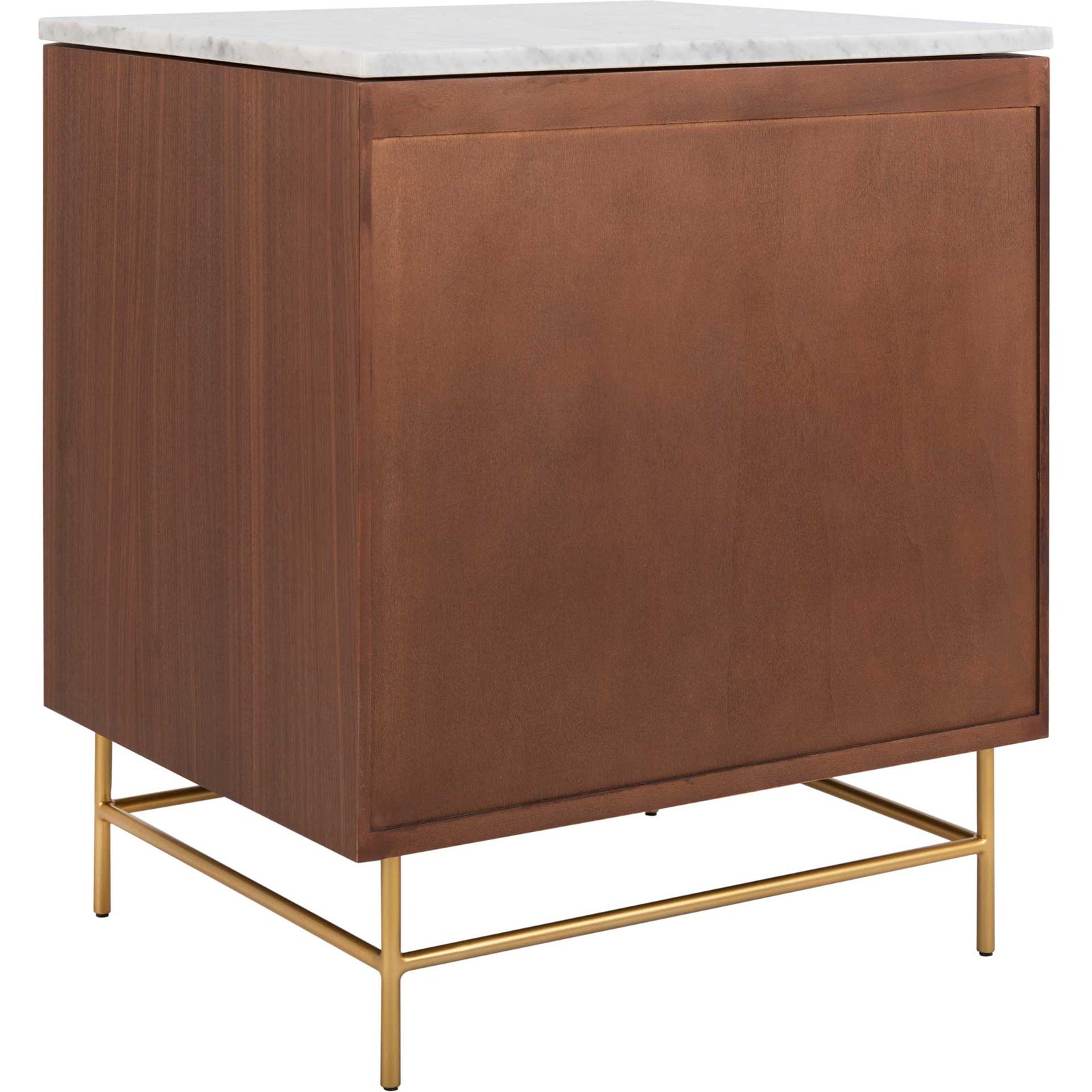 Chart 2 Drawer Nightstand Natural/Gold