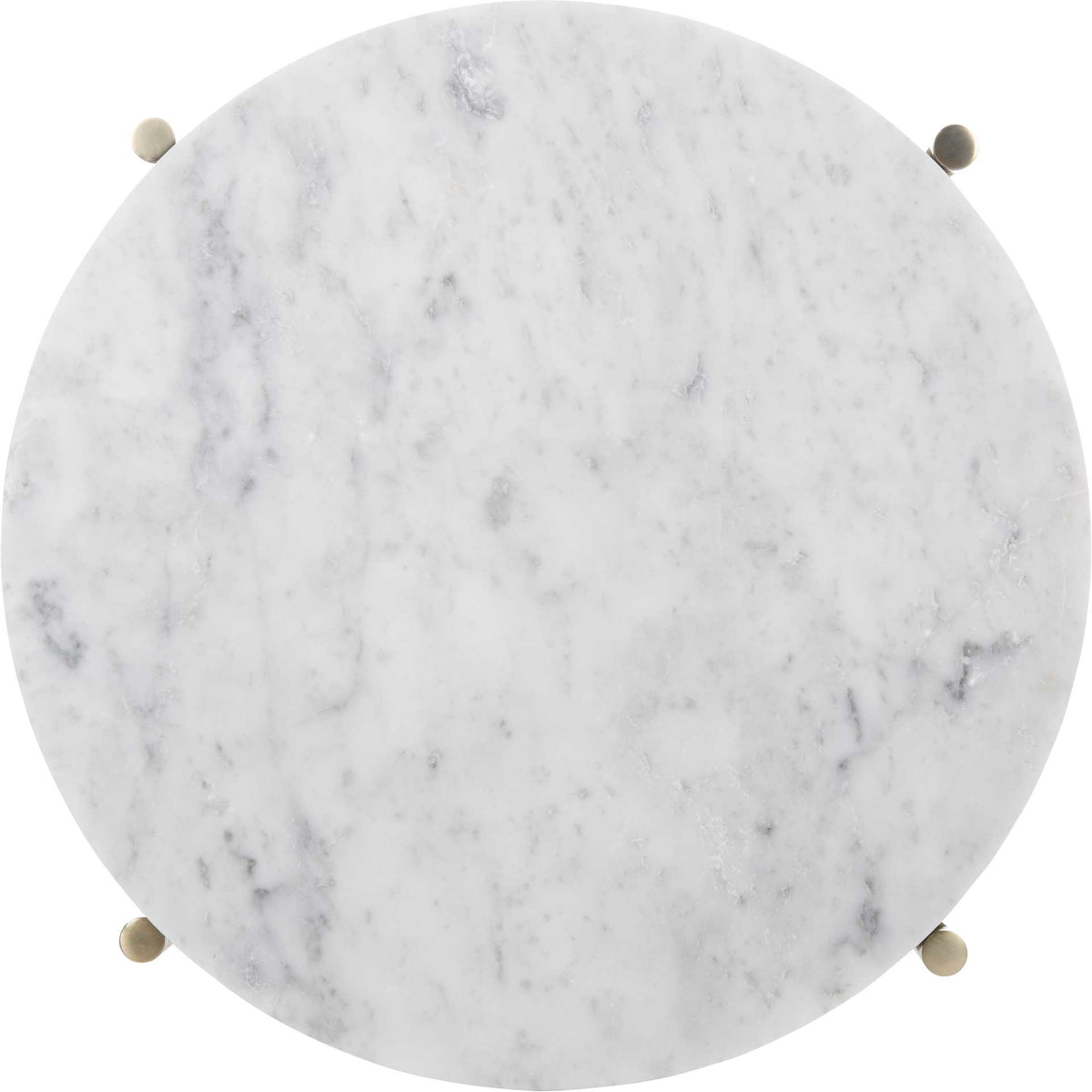 Caden End Table White/Gold