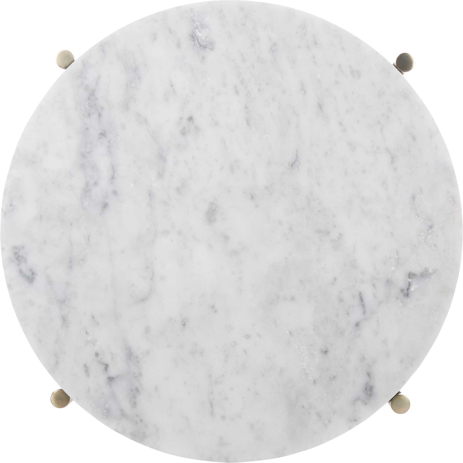 Caden End Table White/Gold