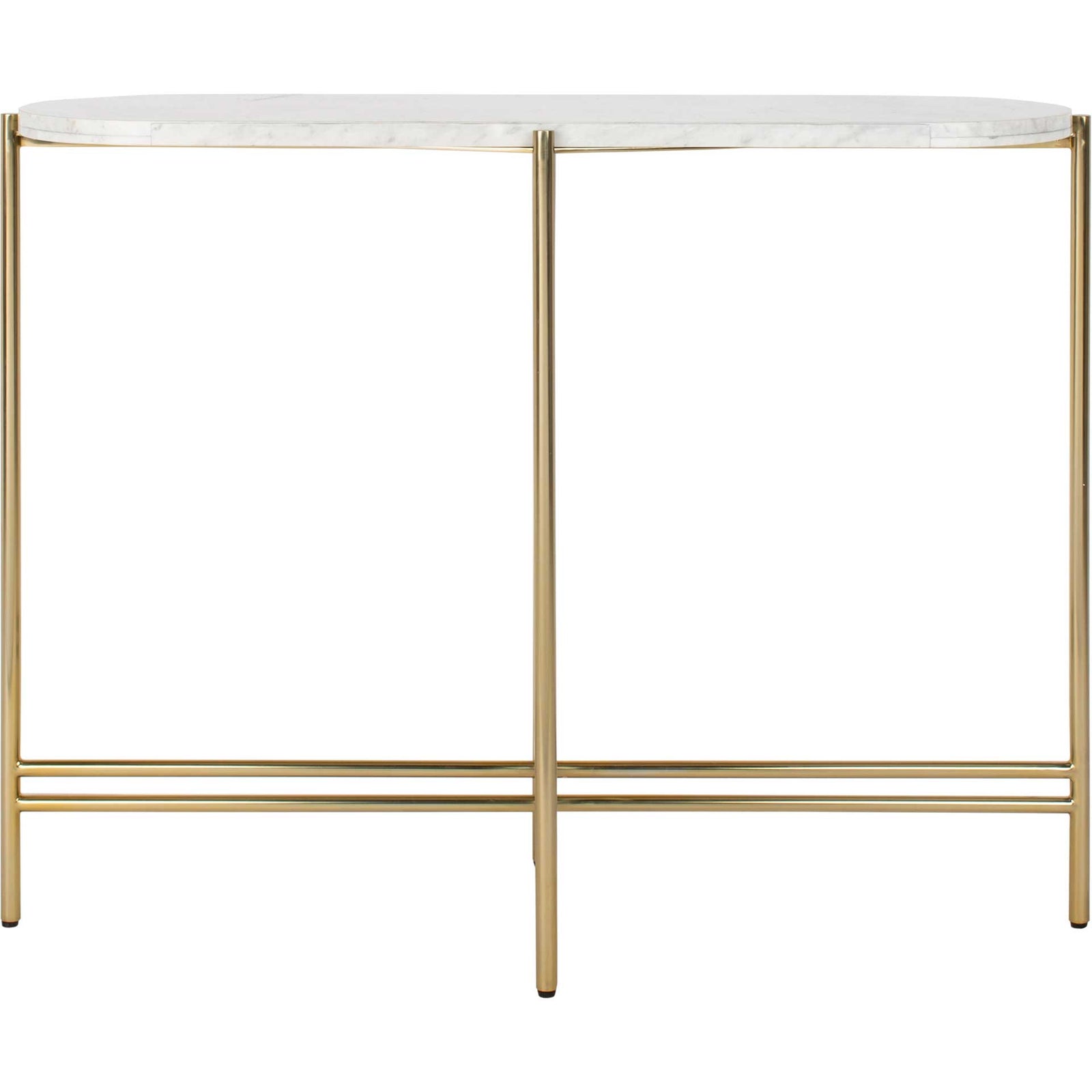 Caden Small Console Table White/Gold