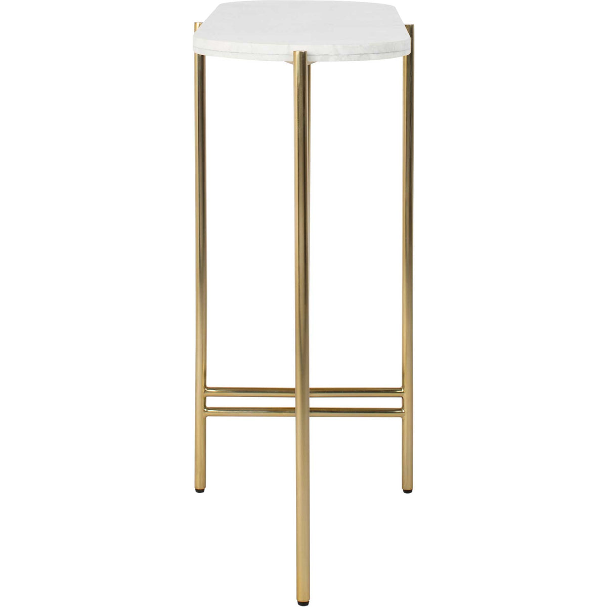 Caden Small Console Table White/Gold