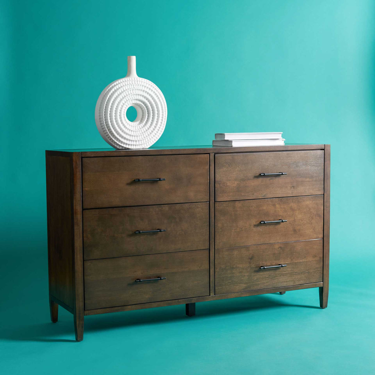 Toria 6 Drawer Dresser Dark Walnut