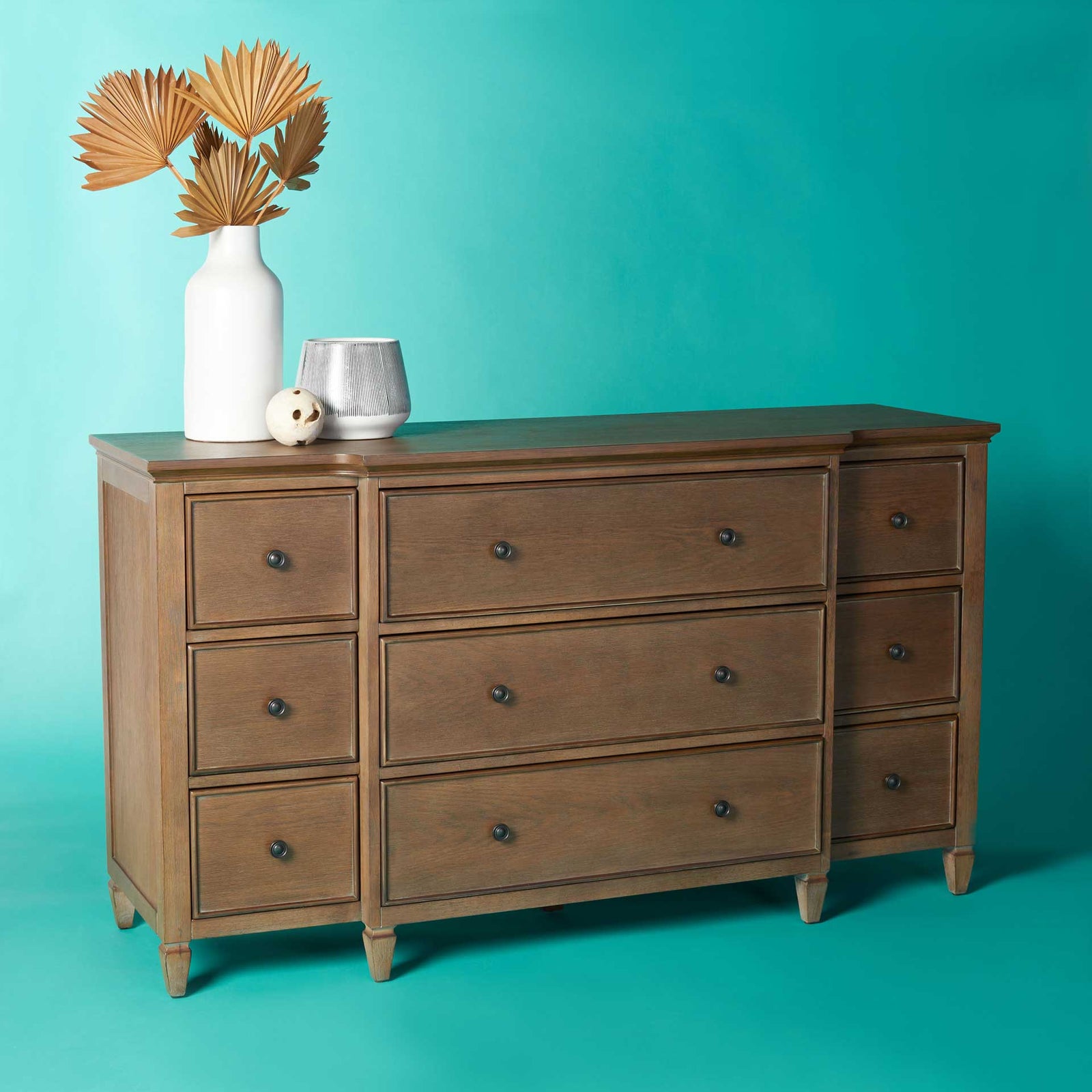 Phoenix 9 Drawer Sideboard Walnut