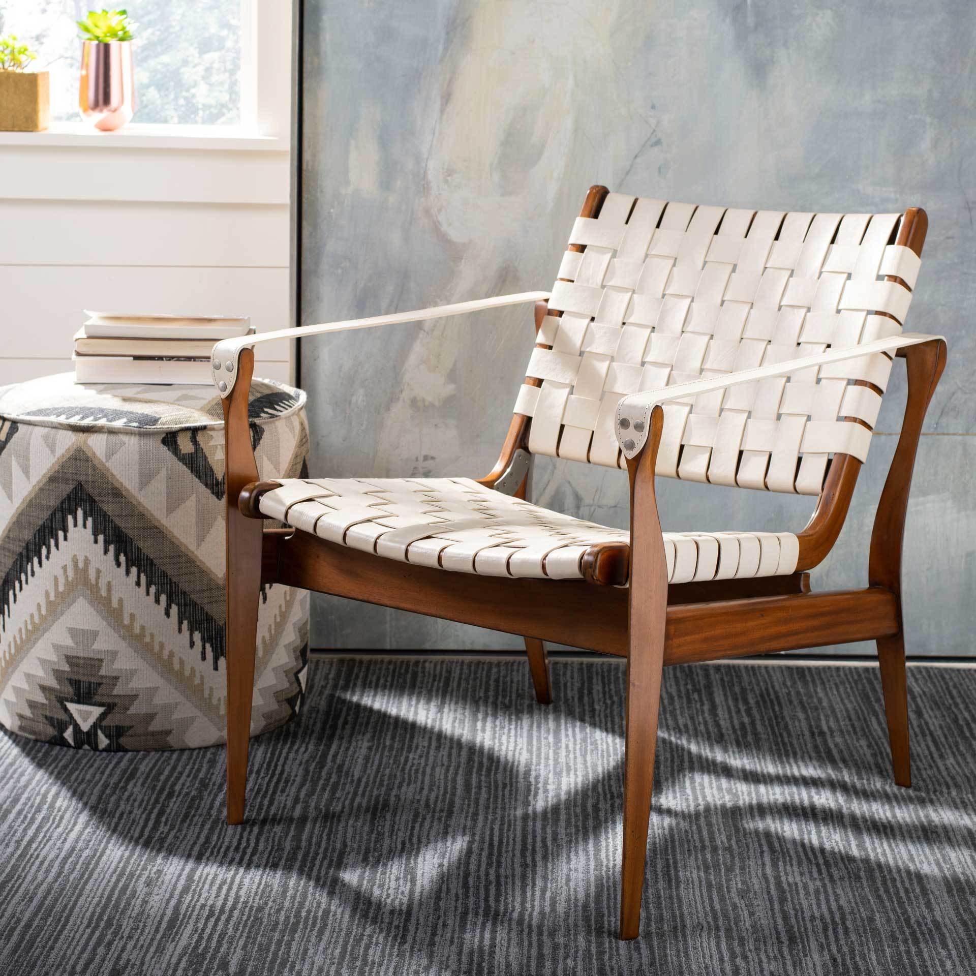 Diya Safari Chair White/Brown