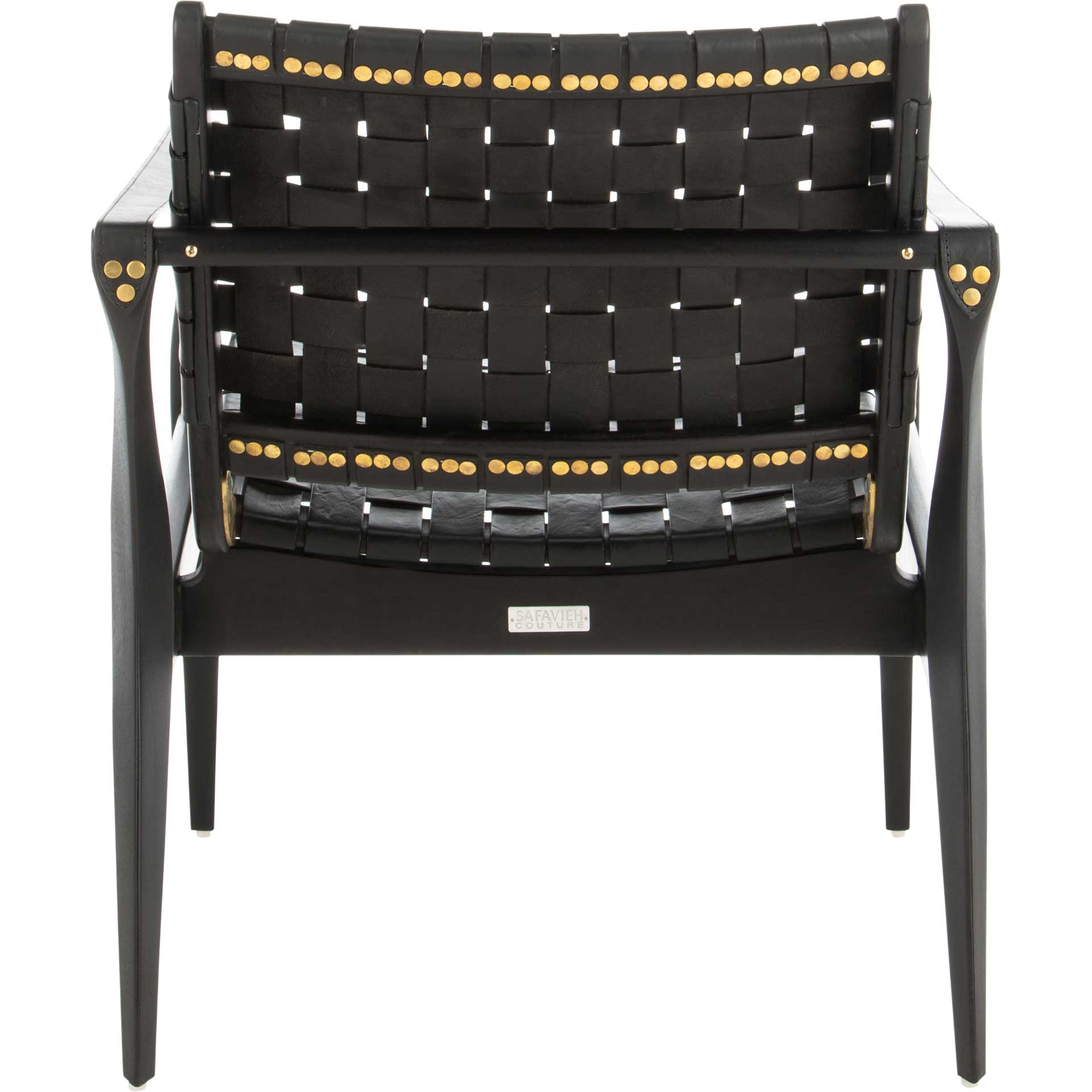 Diya Leather Safari Chair Black