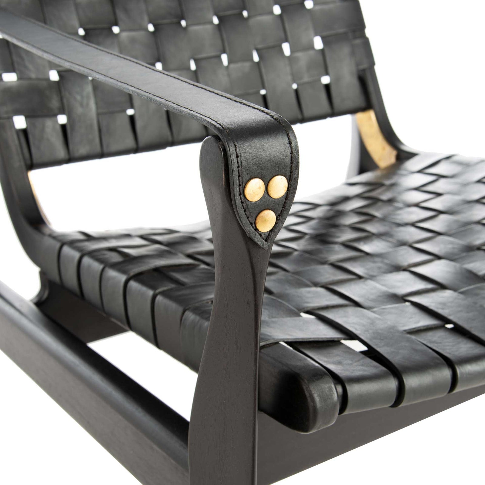 Diya Leather Safari Chair Black
