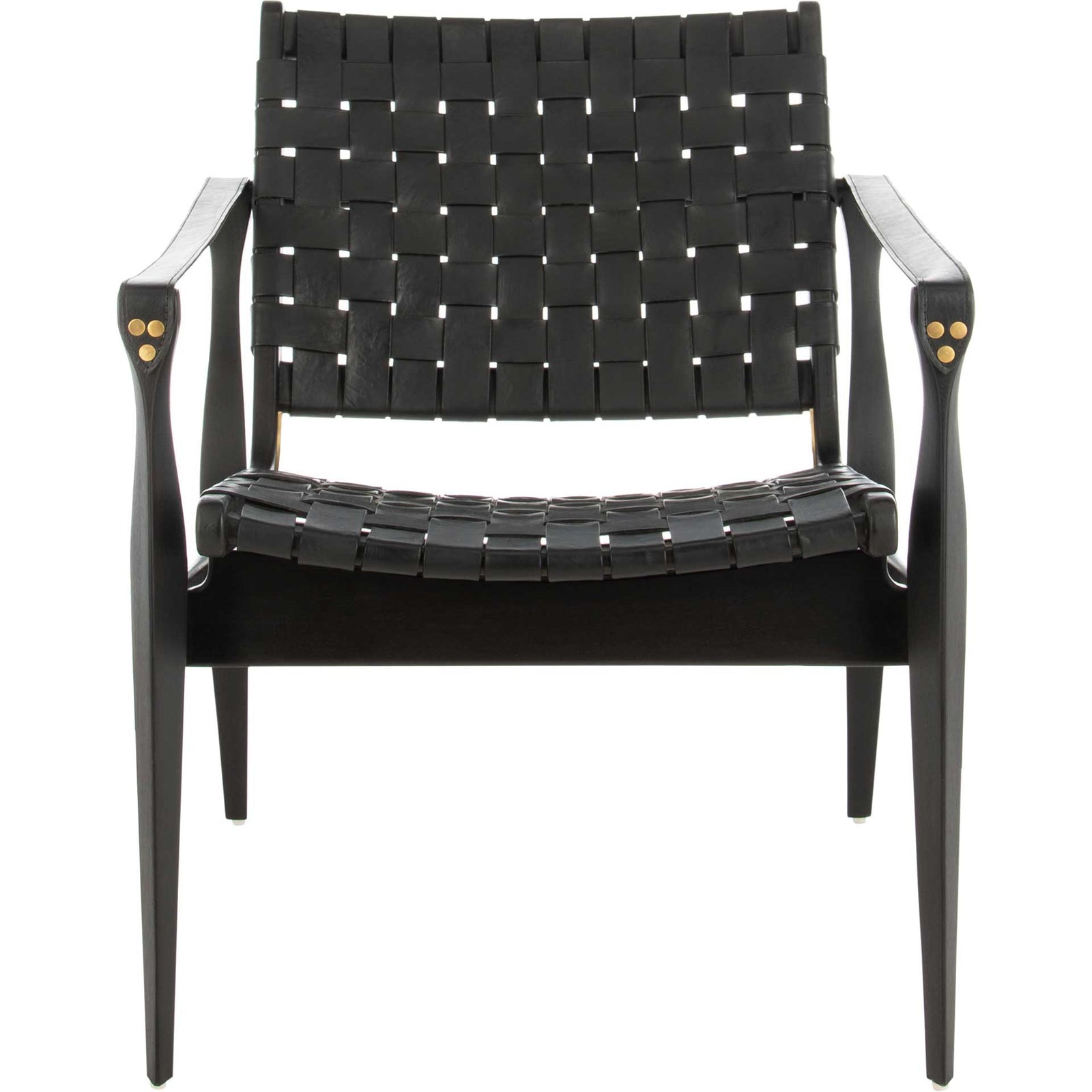 Diya Leather Safari Chair Black