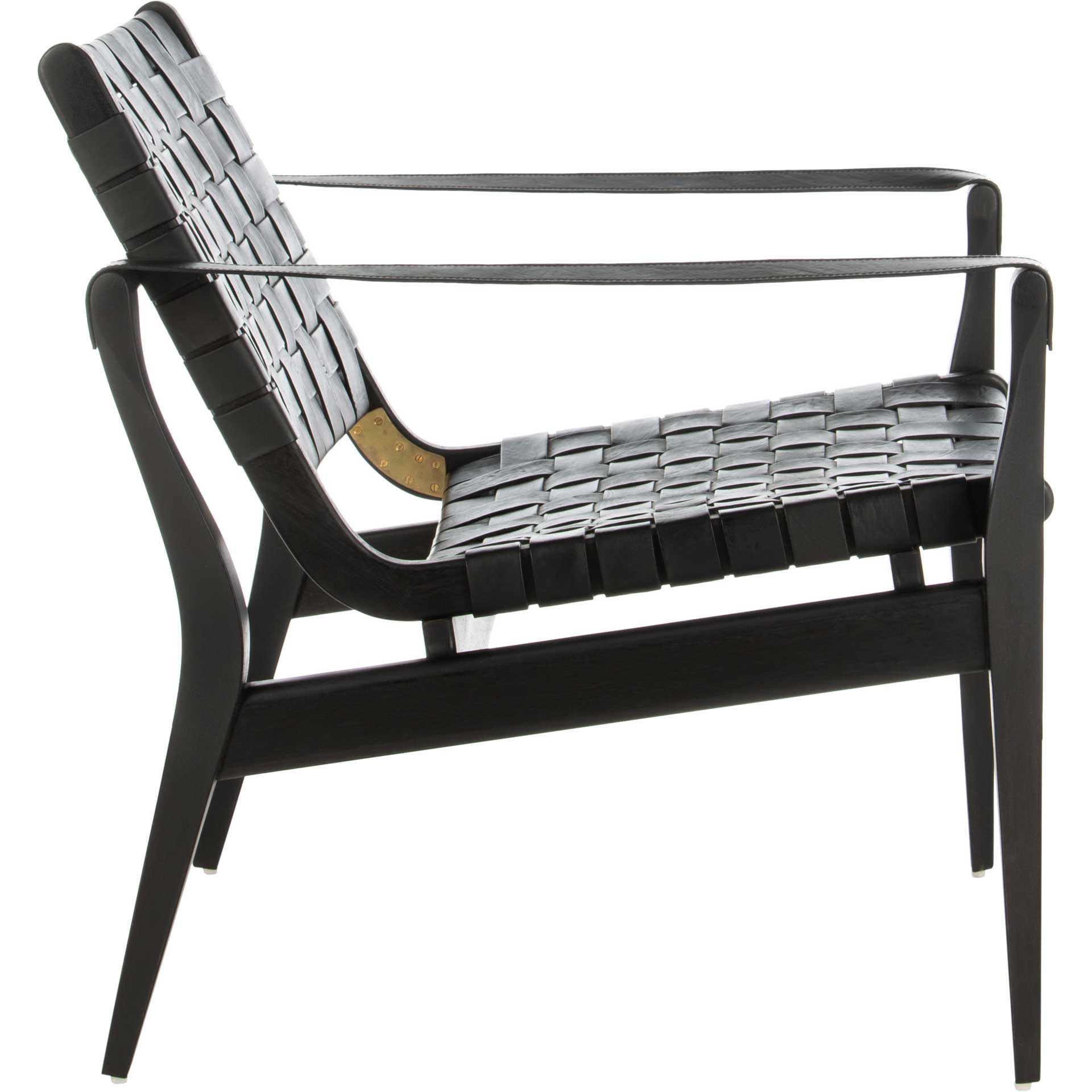 Diya Leather Safari Chair Black