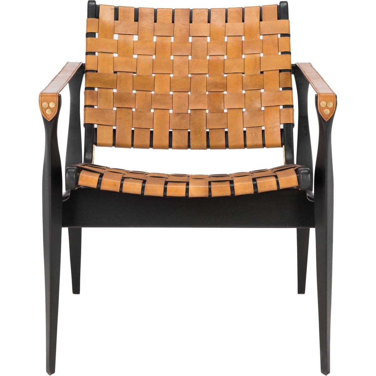 Diya Leather Safari Chair Brown/Black
