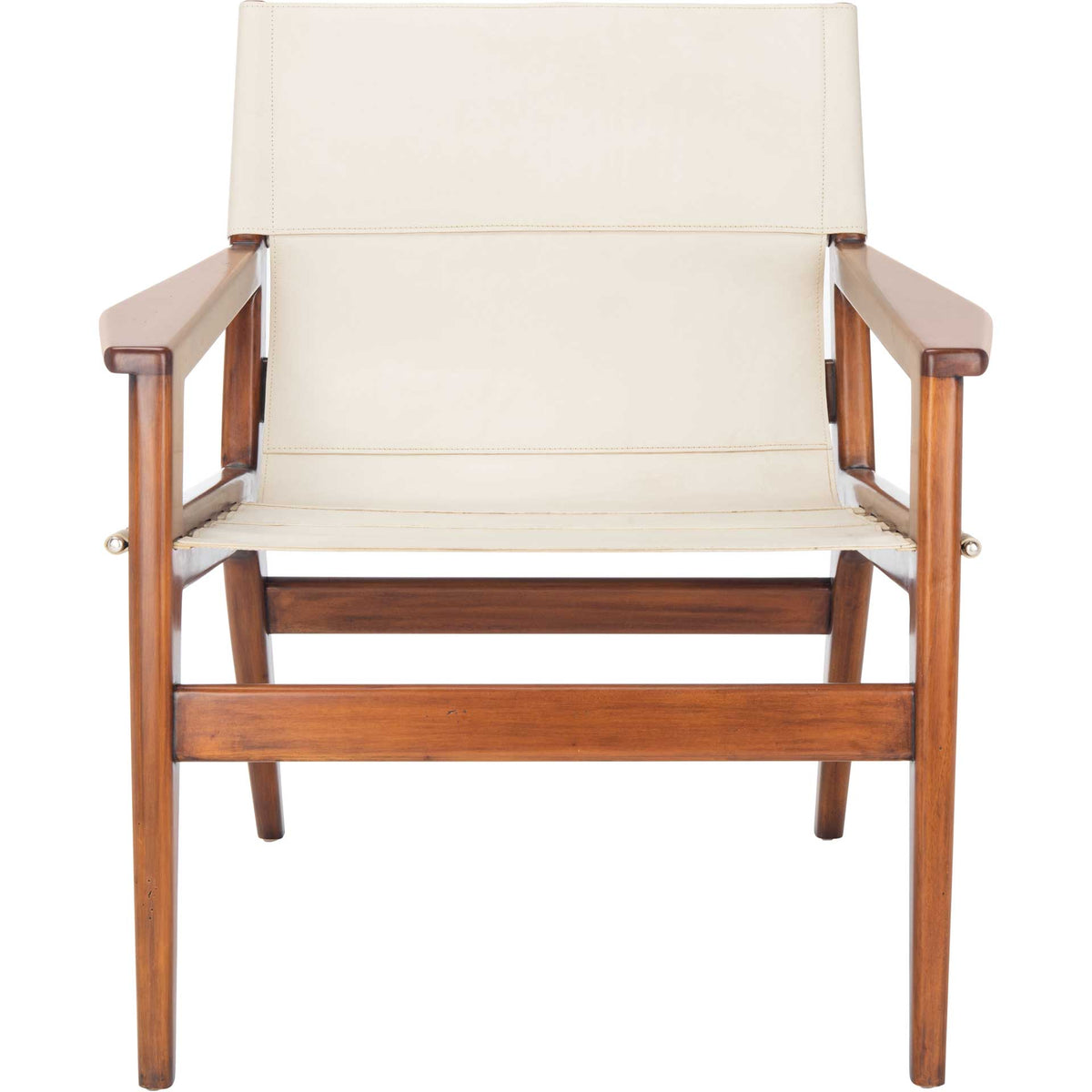 Cuadrado Leather Sling Chair White