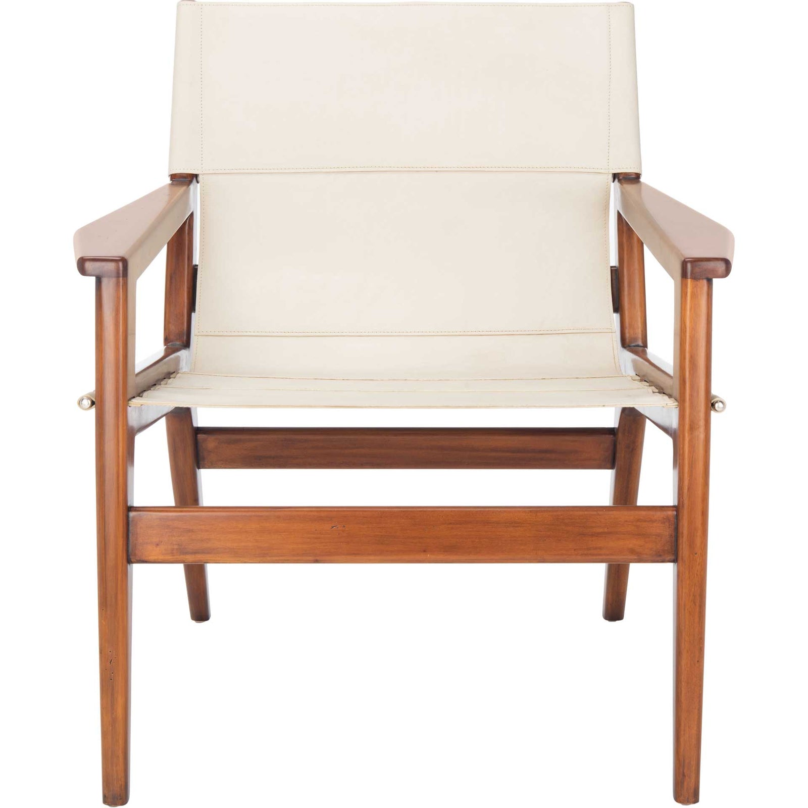 Cuadrado Leather Sling Chair White