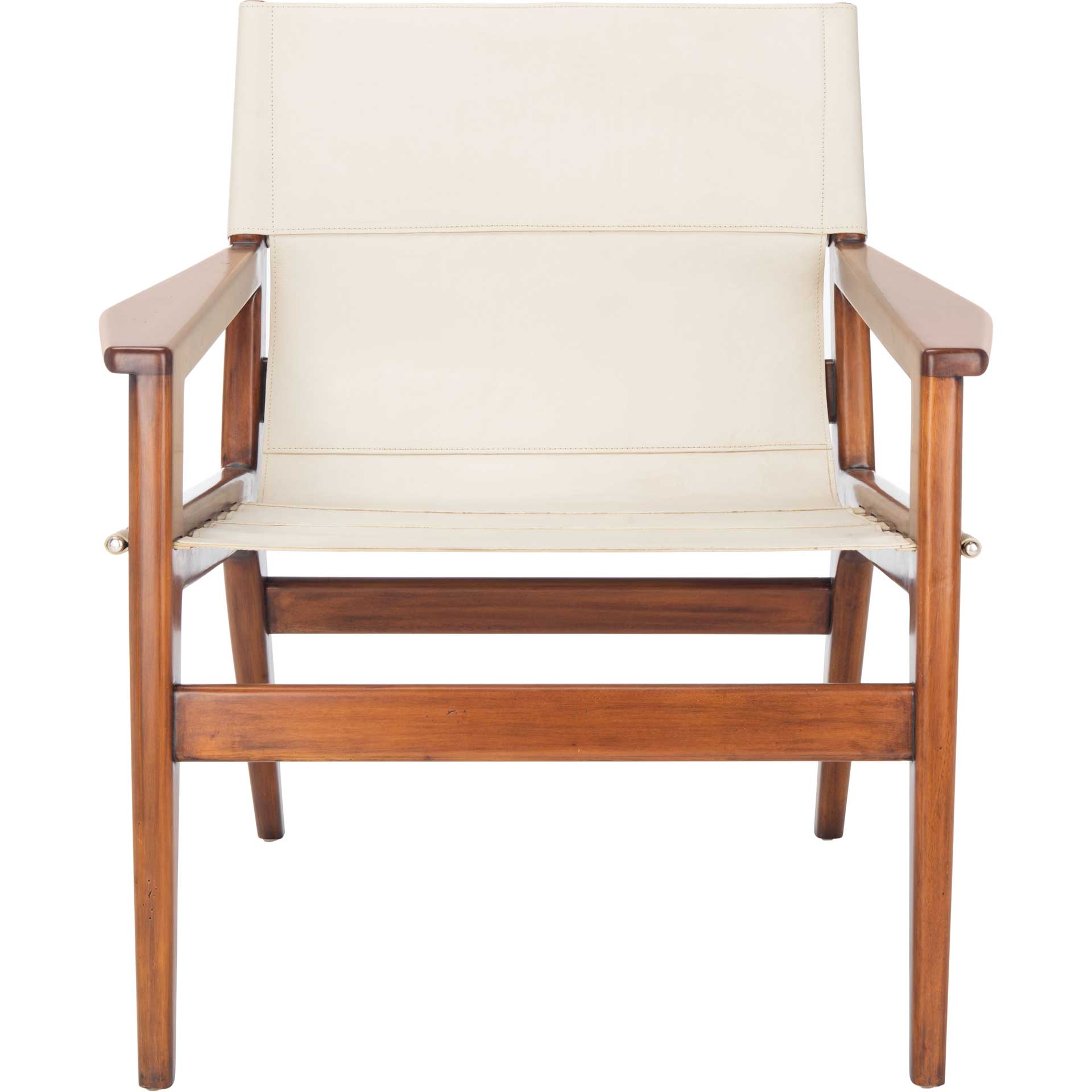 Cuadrado Leather Sling Chair White
