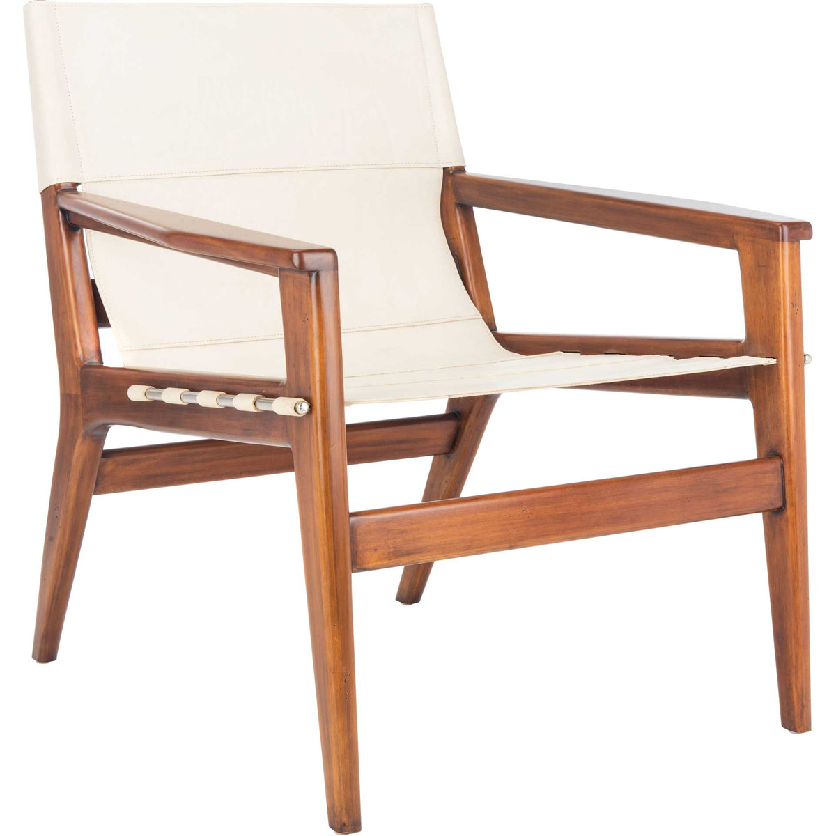 Cullen Leather Sling Chair White