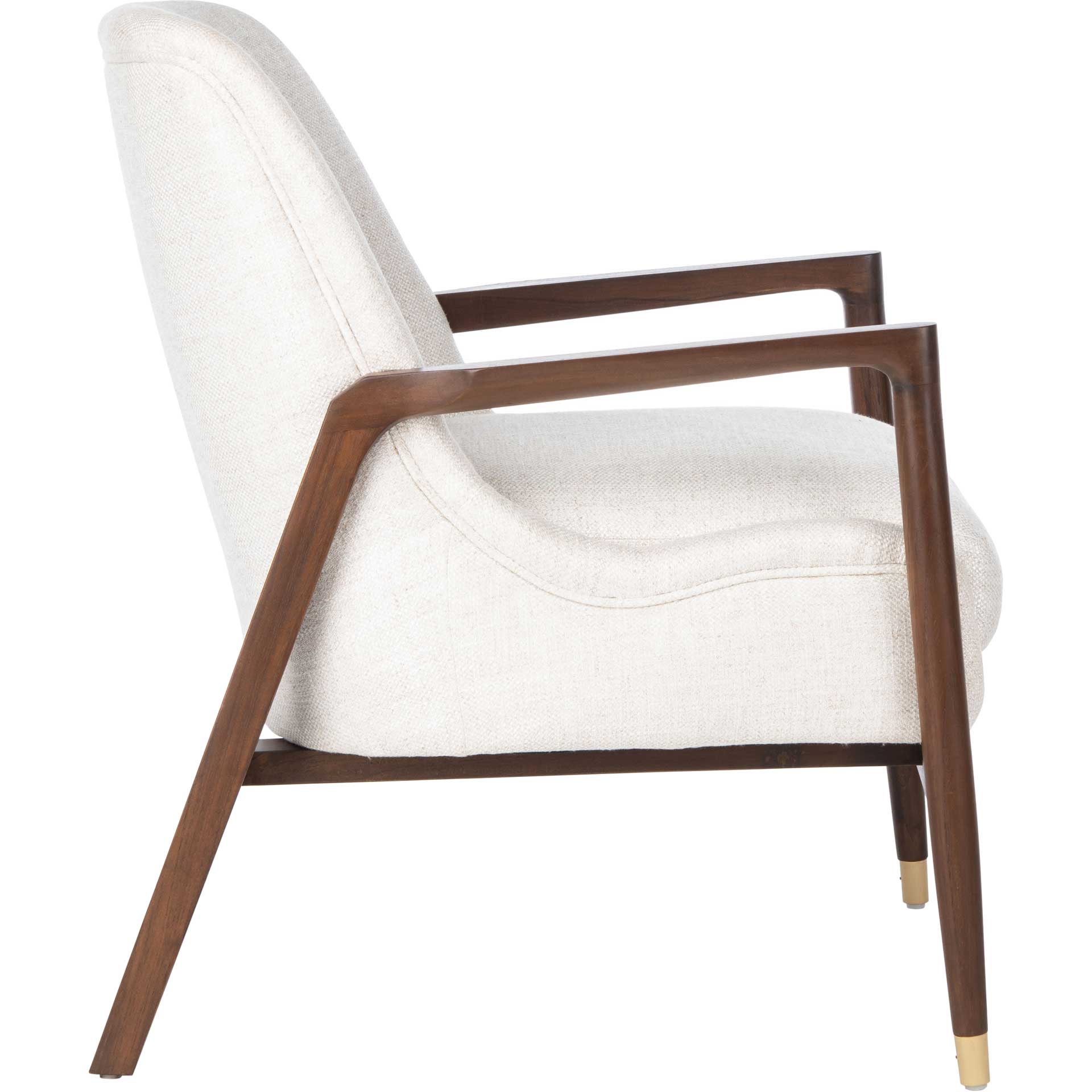 Flourish Mid-Century Accent Chair Cream