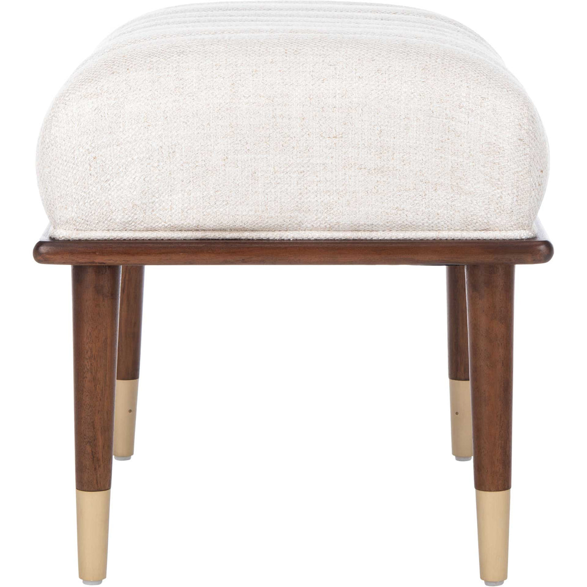 Flourish Mid-Century Ottoman Cream