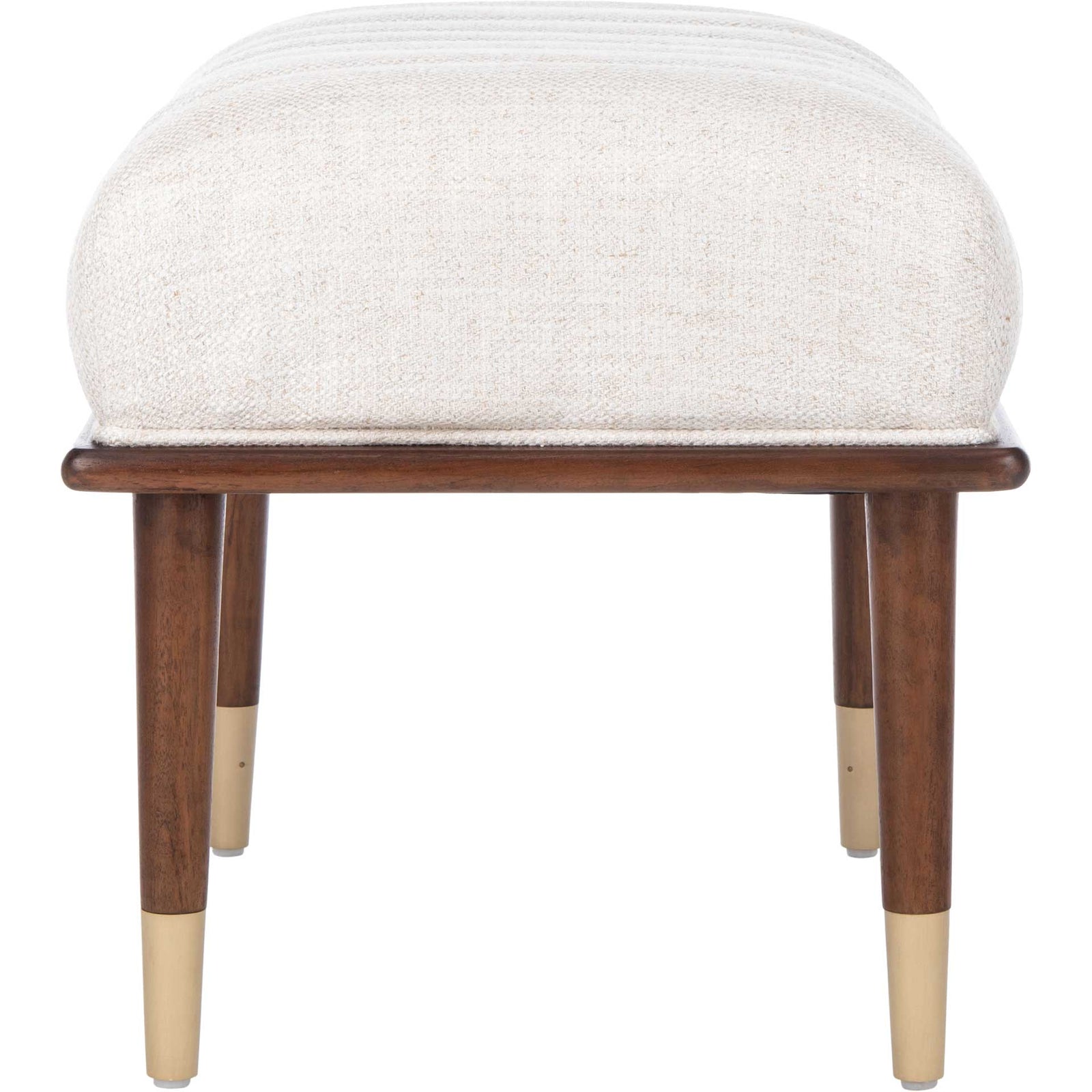 Flourish Mid-Century Ottoman Cream