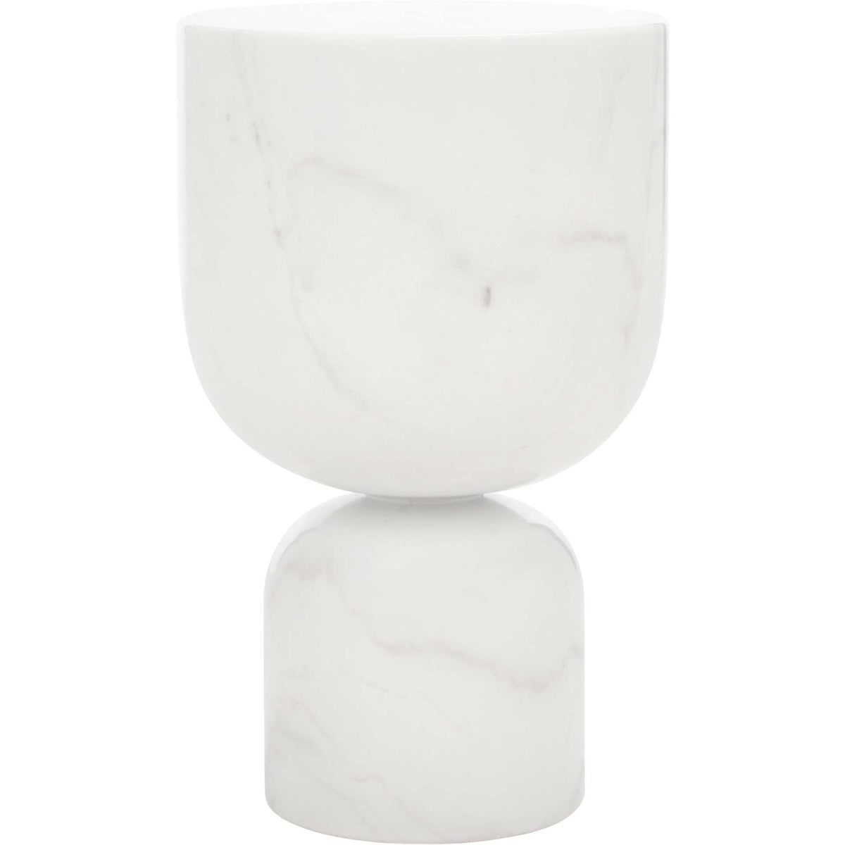 Abena Marble Accent Table White
