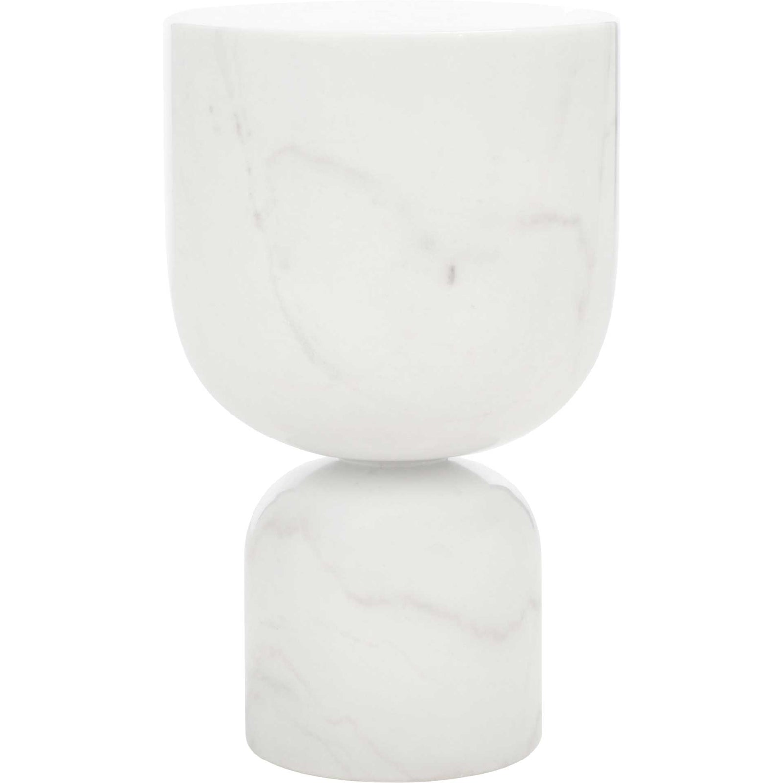 Abena Marble Accent Table White