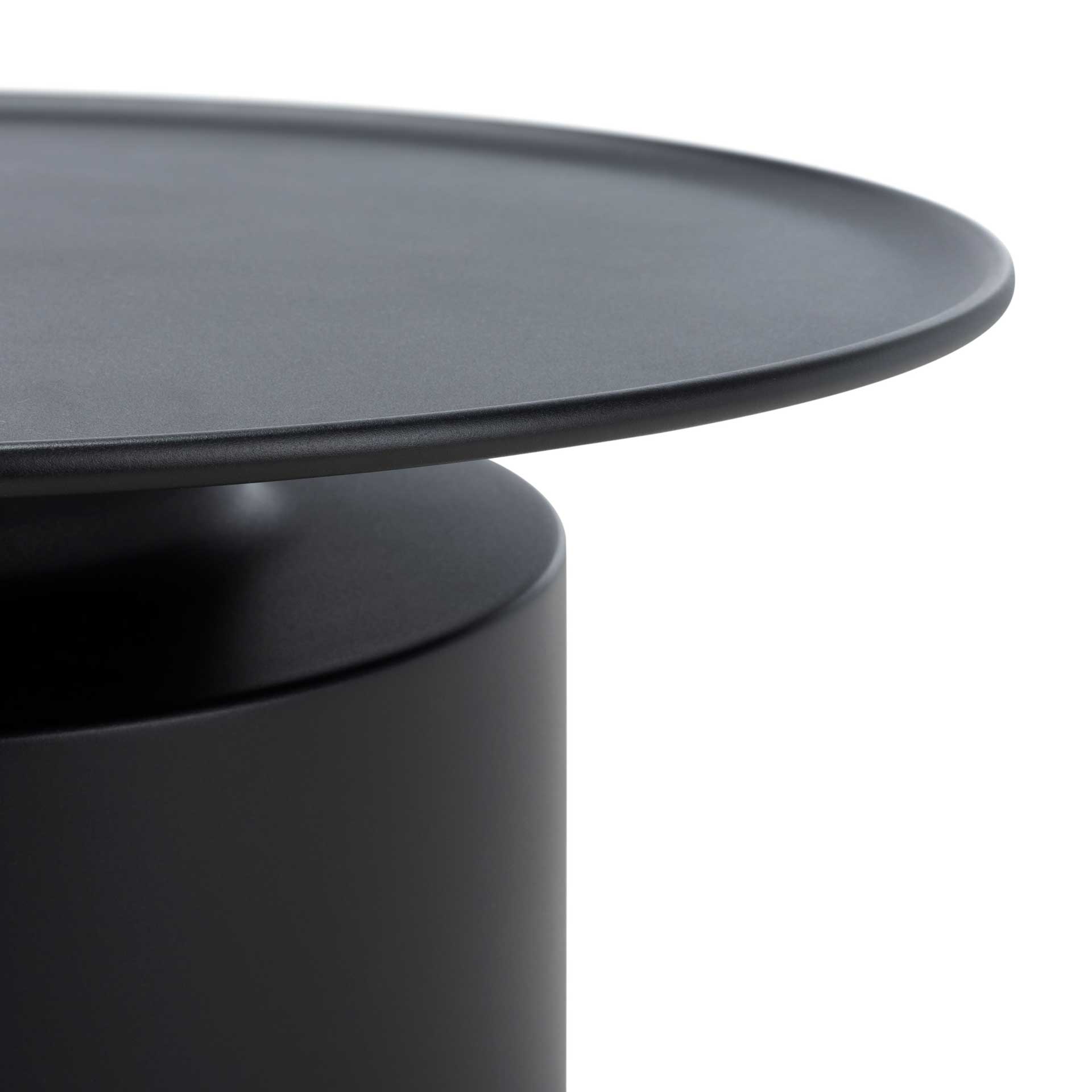 Danna Round Metal Coffee Table Black