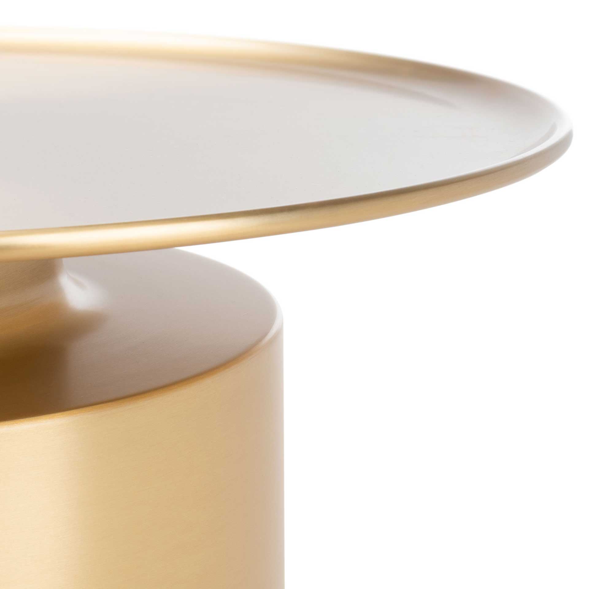 Danna Round Metal Coffee Table Antique Brass